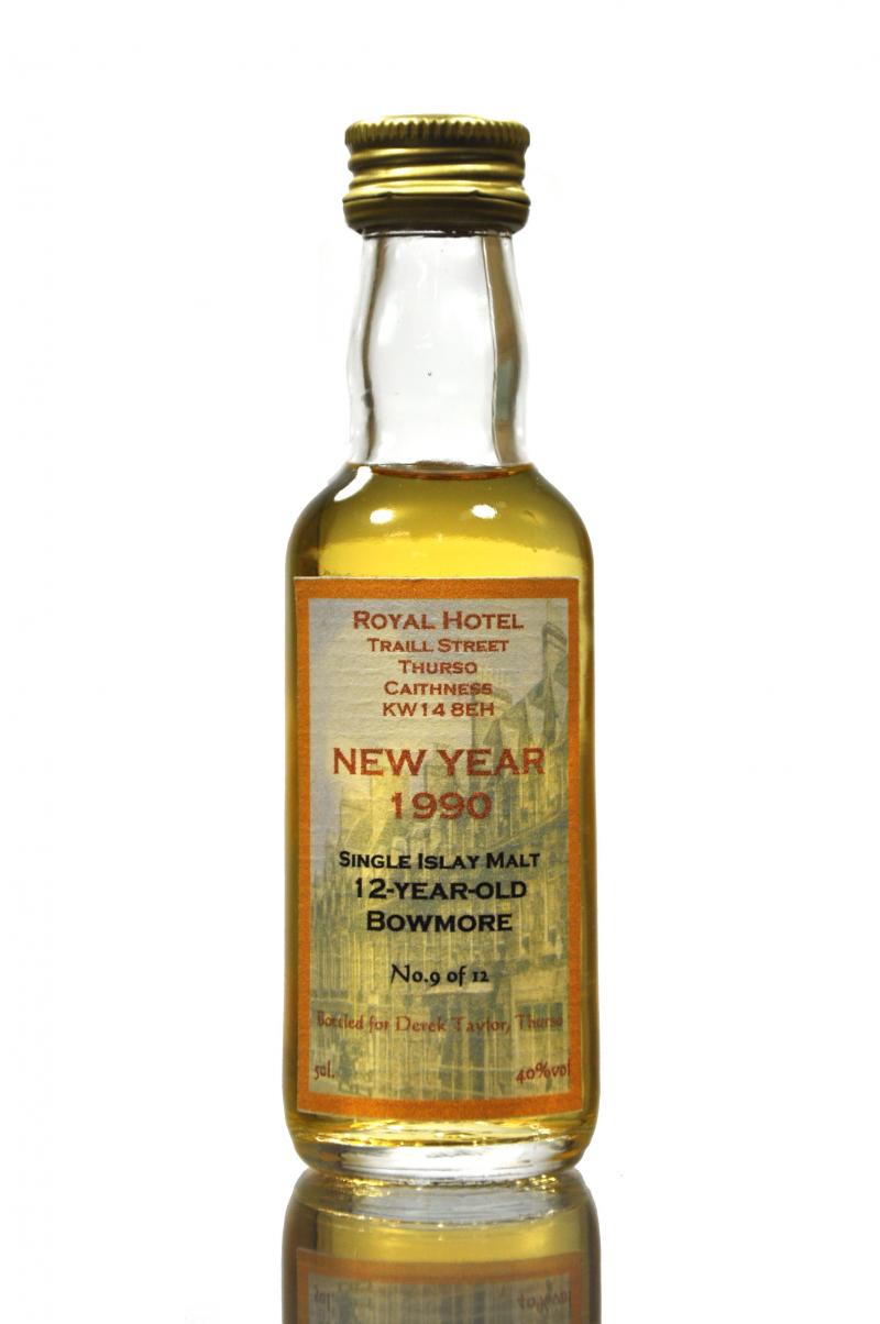 Bowmore 12 Year Old - New Year 1990 Miniature