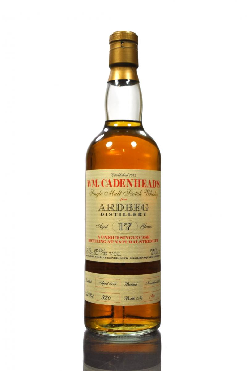 Ardbeg 1976-1993 - 17 Year Old - Cadenheads - Cask 925 - For Oddbins