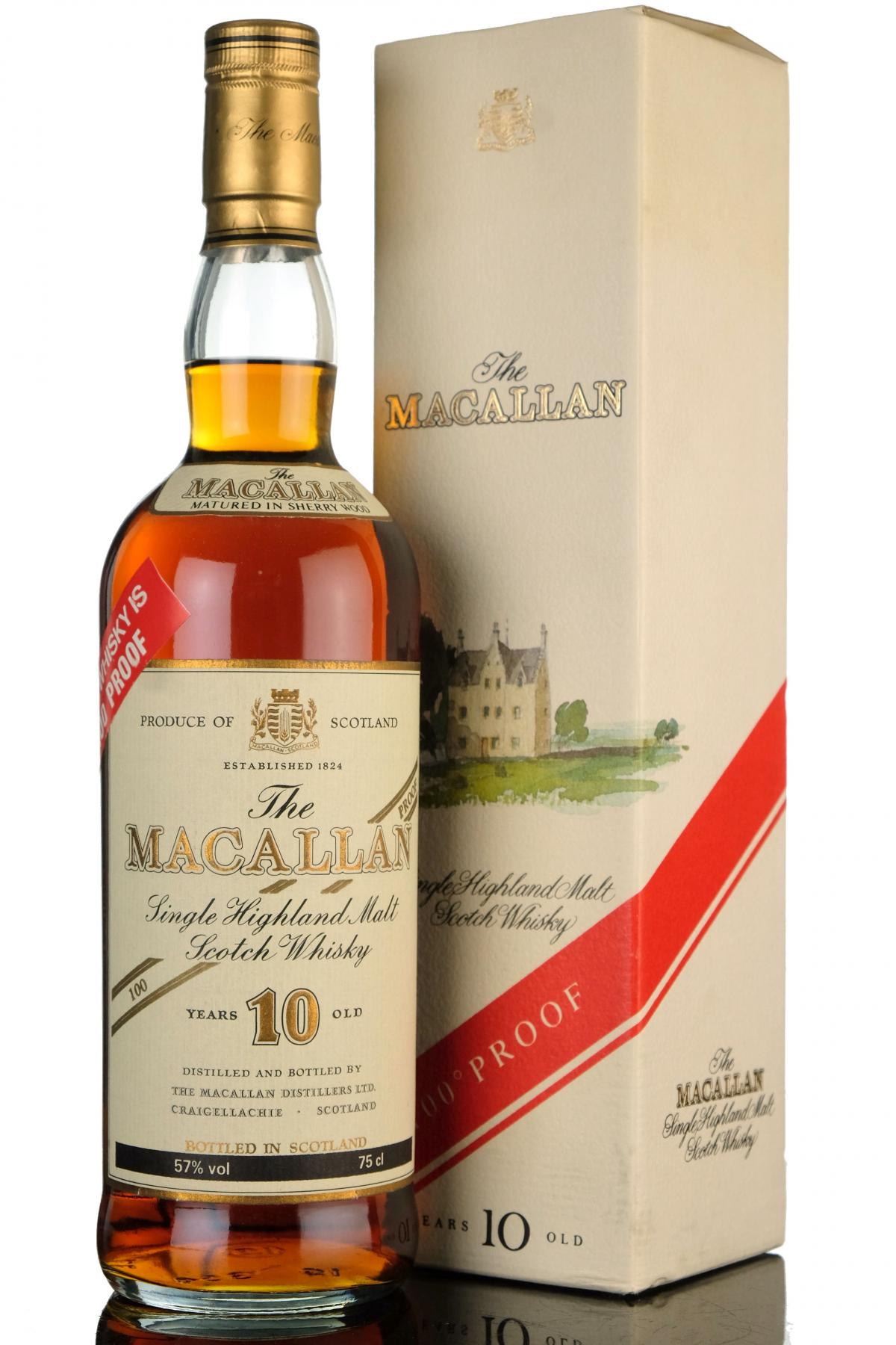Macallan 10 Year Old - 100 Proof - Circa 1990