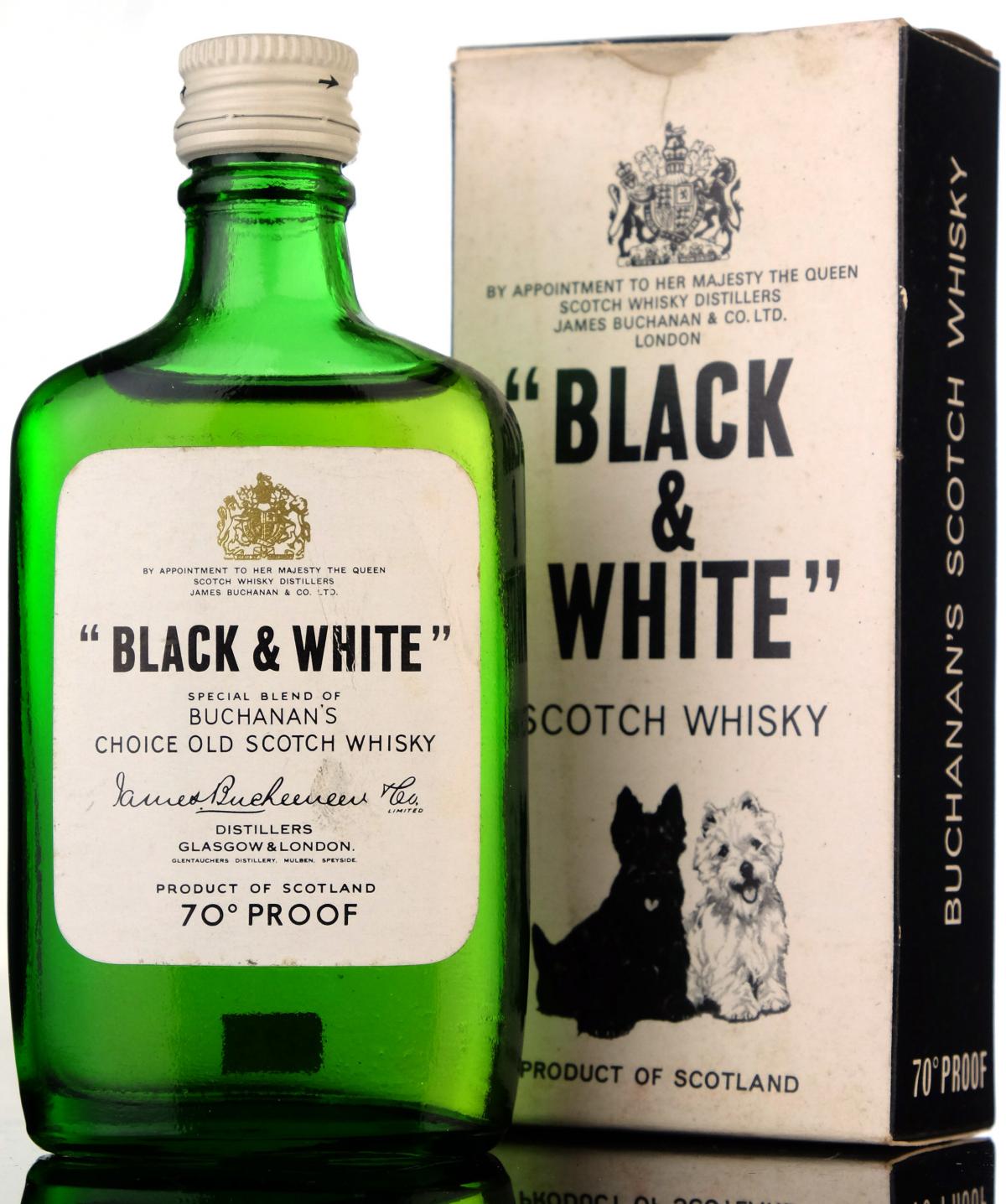 Black & White 70 Proof Miniature