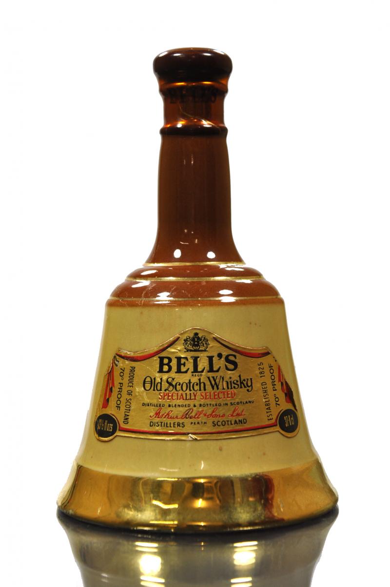 Bell\'s Brown & Tan 1/2 Decanter - Late 1970s