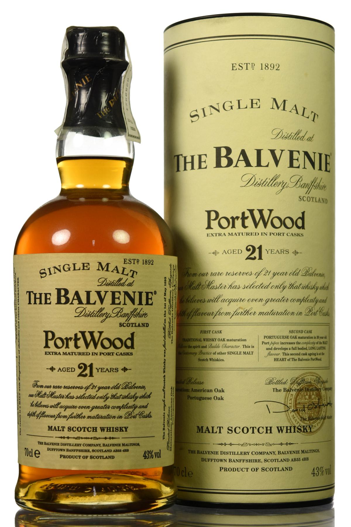 Balvenie 21 Year Old - PortWood - Pre 2009