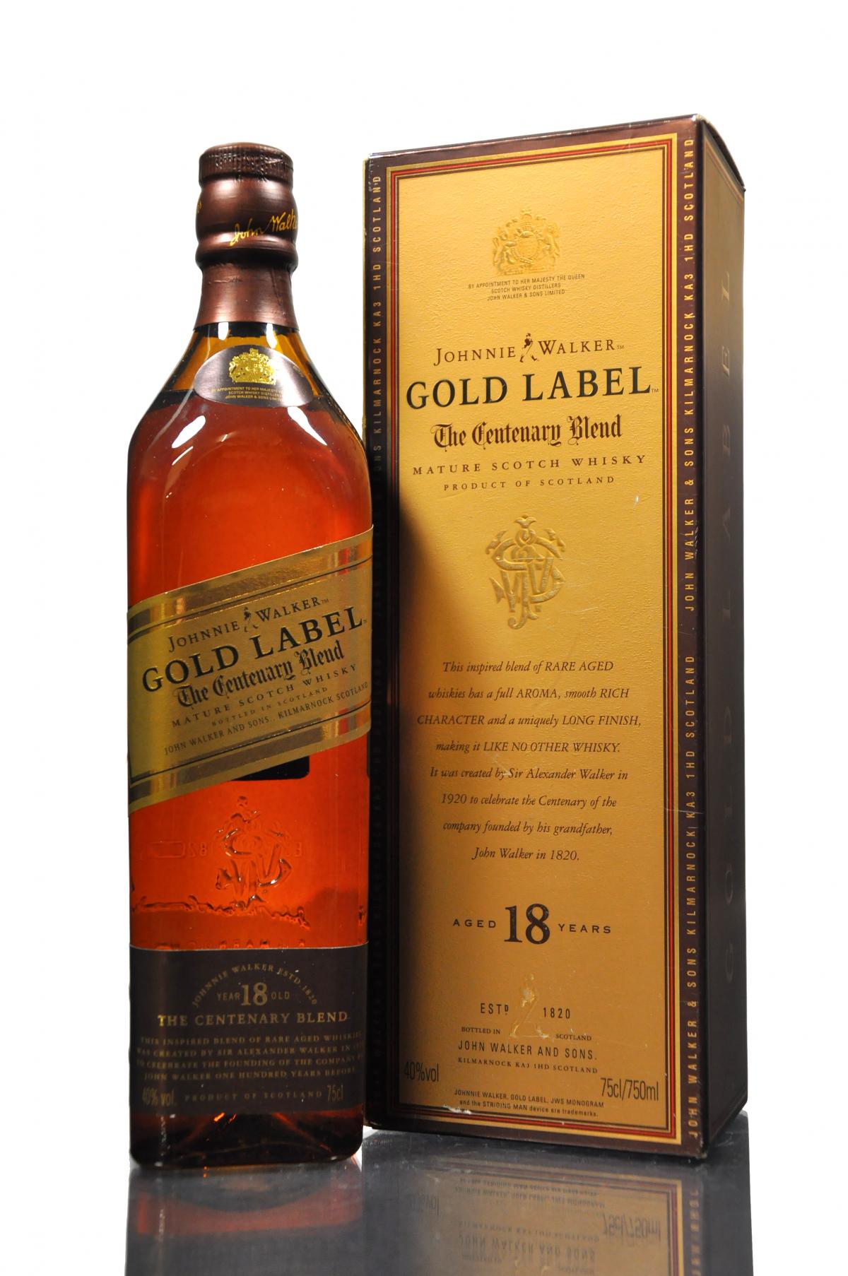 Johnnie Walker 18 Year Old - Gold Label - The Centenary Blend