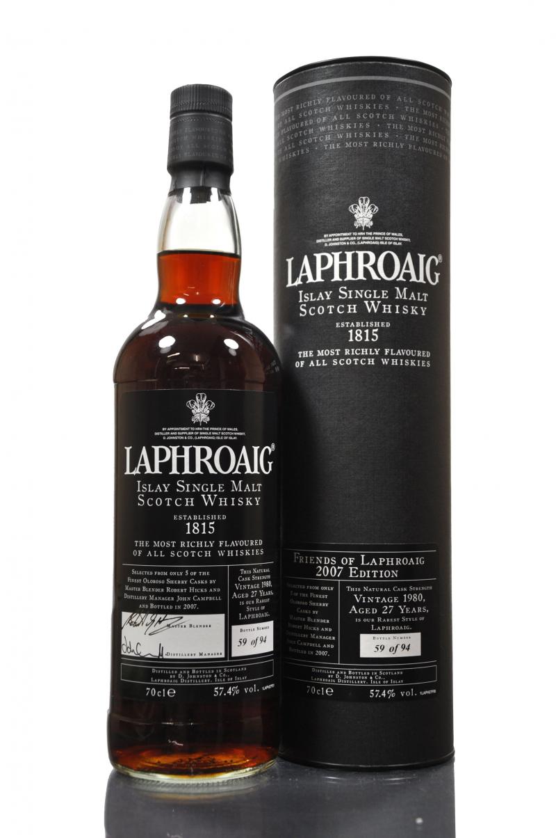 Laphroaig 1980 - 27 Year Old - Freinds Of Laphroaig - 94 Bottles