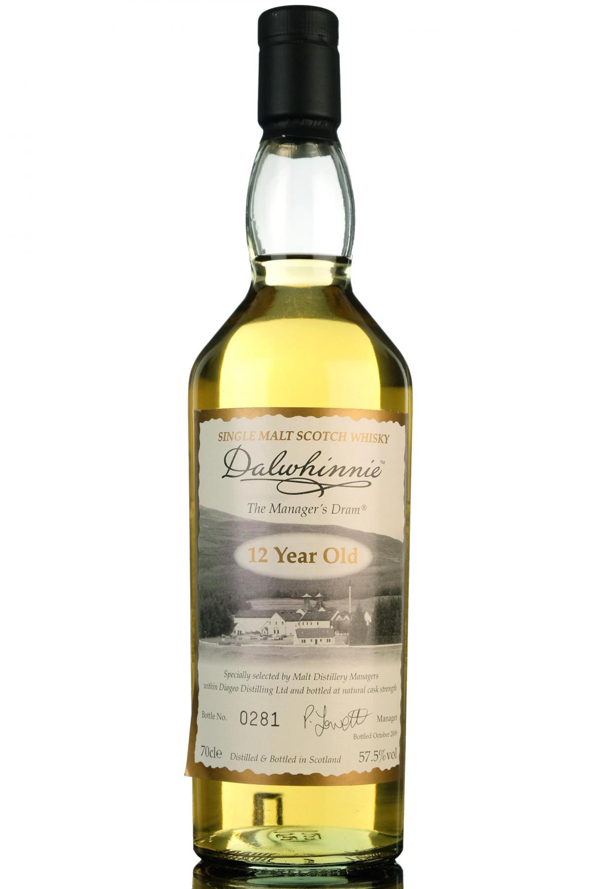 Dalwhinnie 12 Year Old - Managers Dram 2009