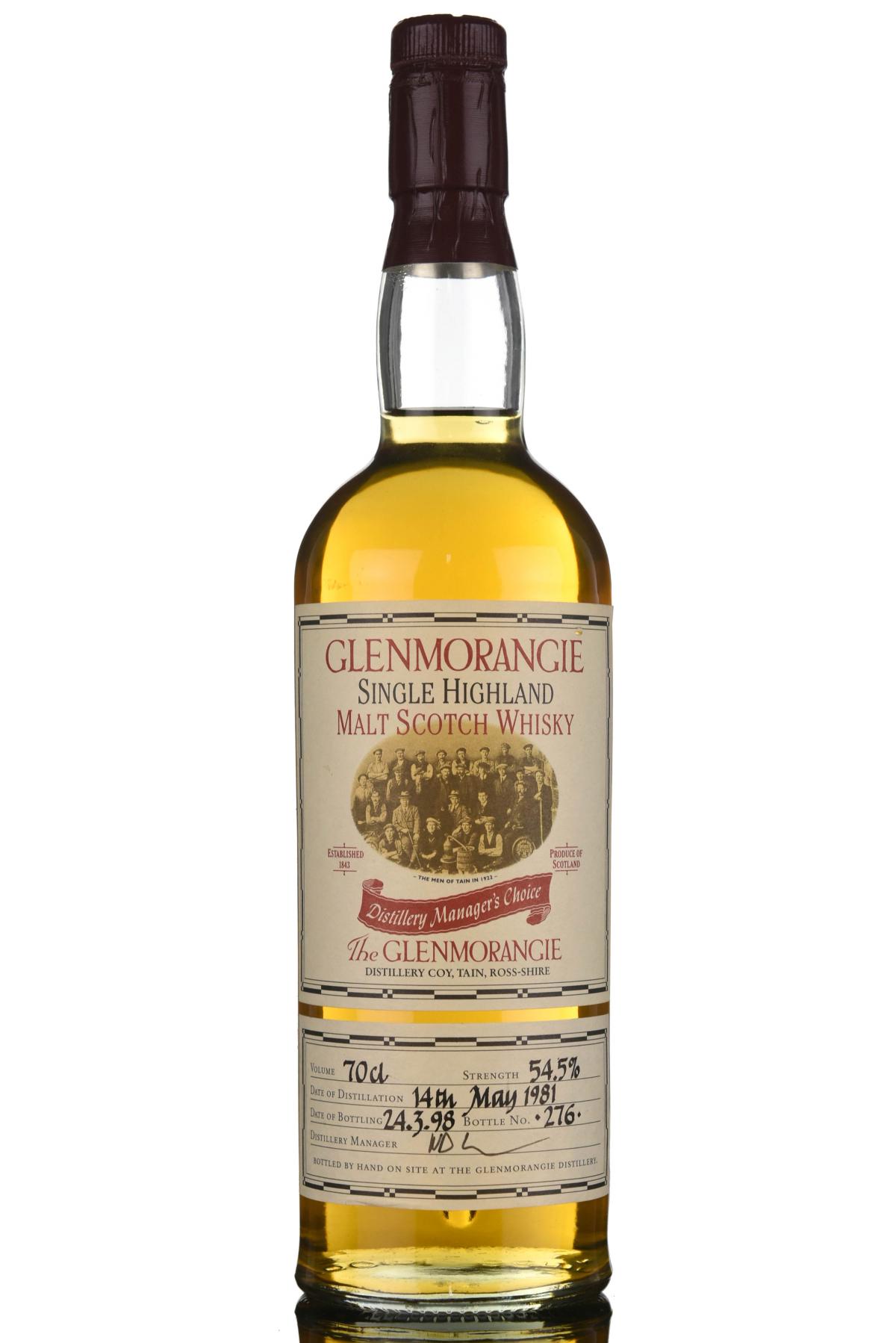 Glenmorangie 1981-1998 - Managers Choice