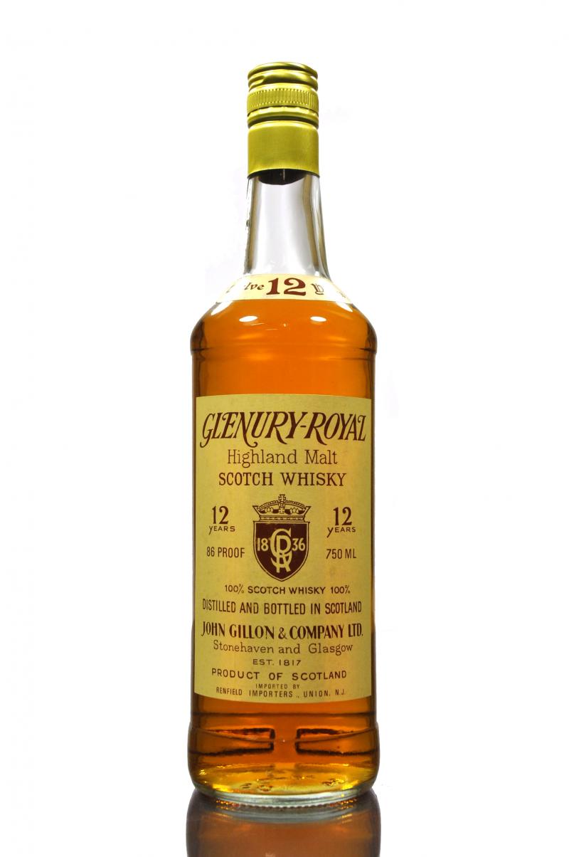 Glenury Royal 12 Year Old - US Import - 1980s