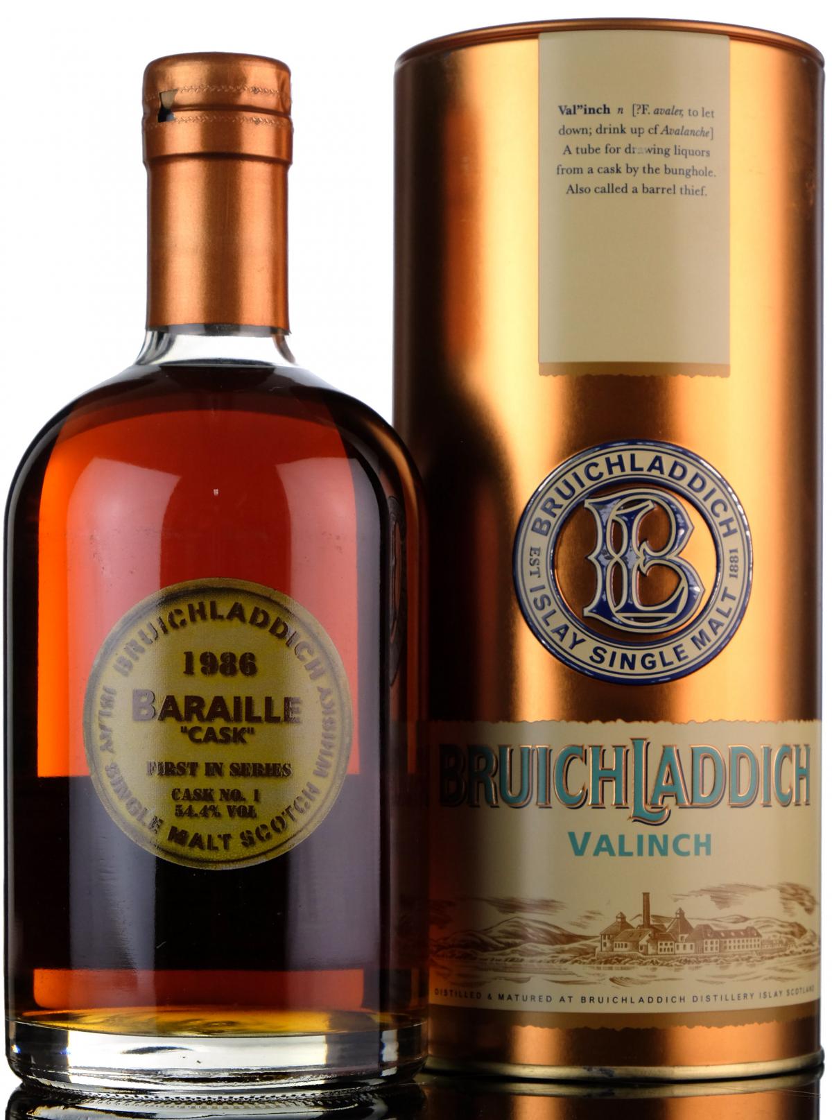 Bruichladdich 1986 Baraille Valinch First Edition