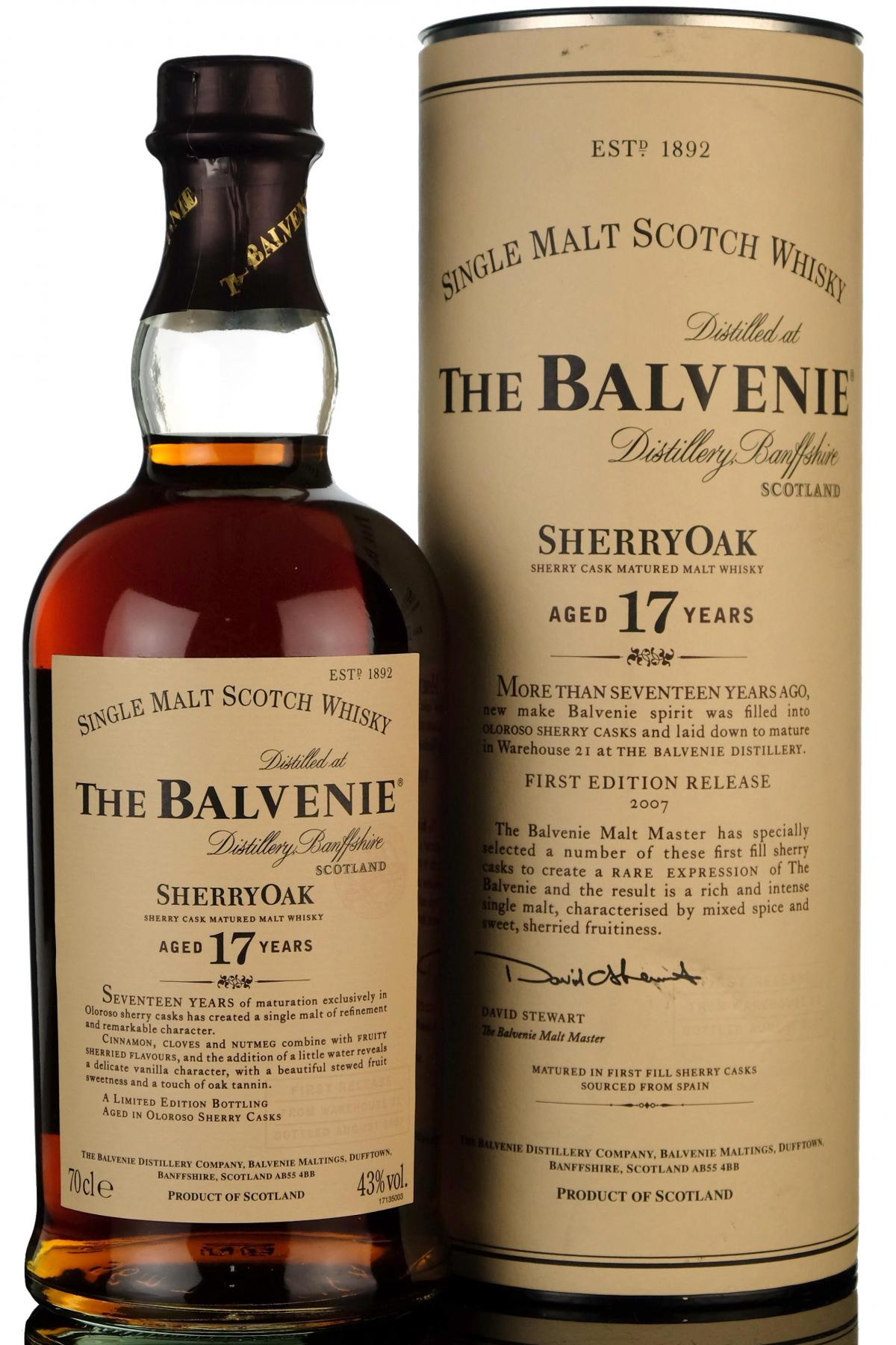 Balvenie 17 Year Old - Sherry Oak