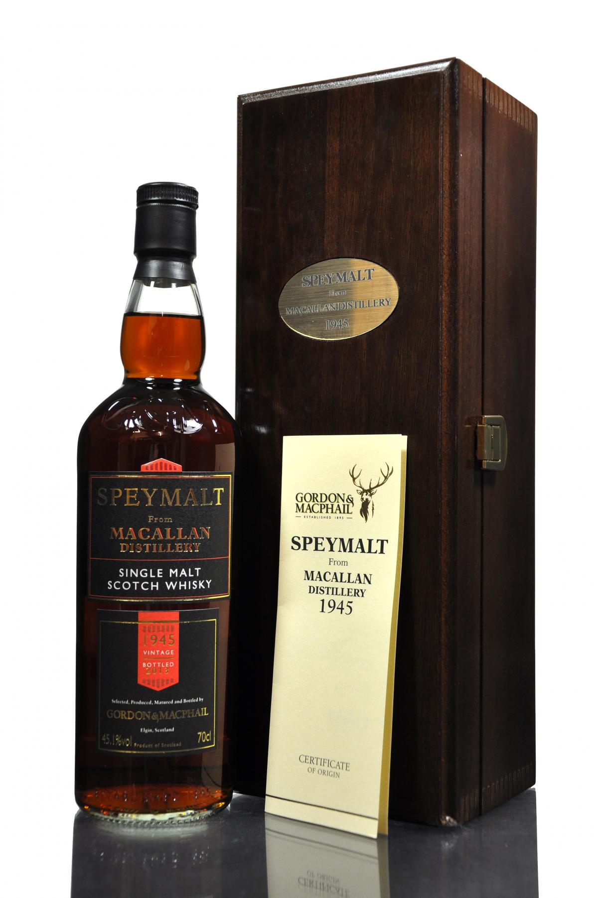 Macallan 1945-2013 - 68 Year Old - Gordon & MacPhail - Speymalt - Casks 106 & 109