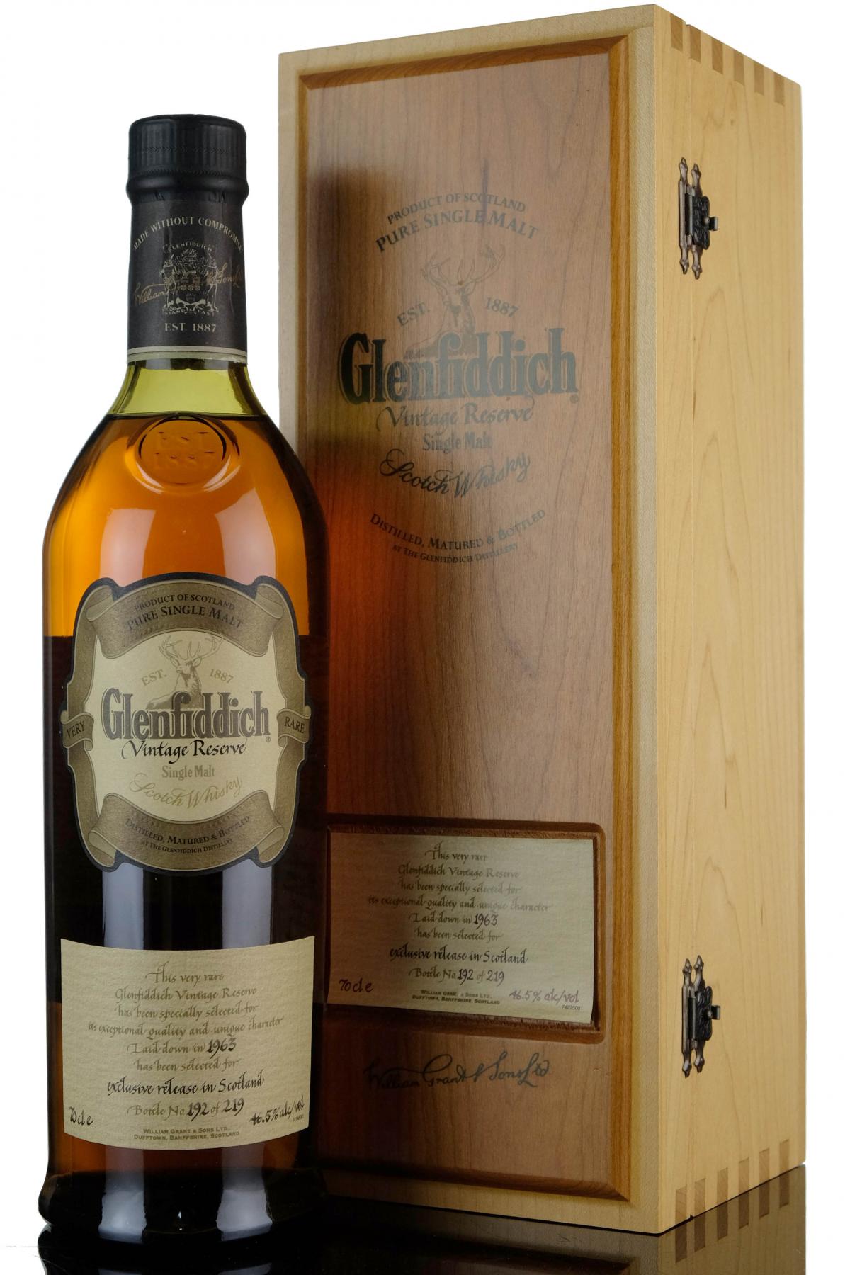 Glenfiddich 1963 - Vintage Reserve - Single Cask 12730 - Scotland Exclusive