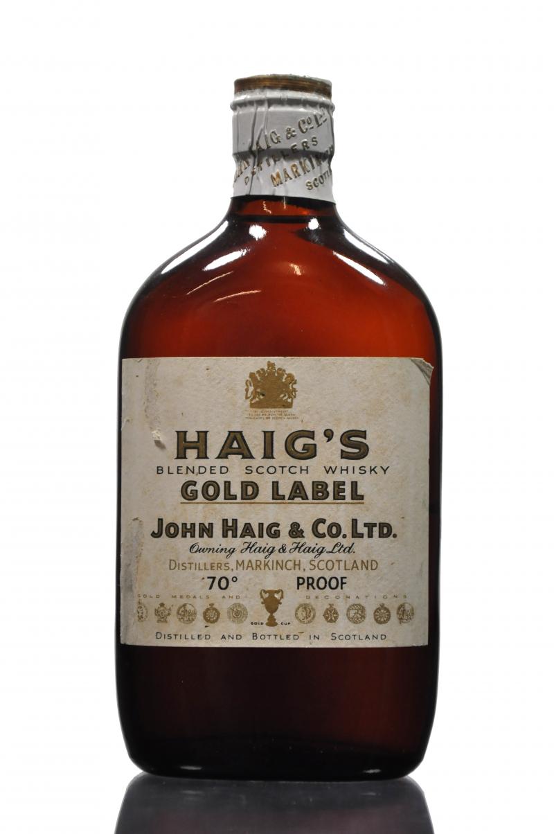 Haigs Gold Label - 1950s - Half Bottle