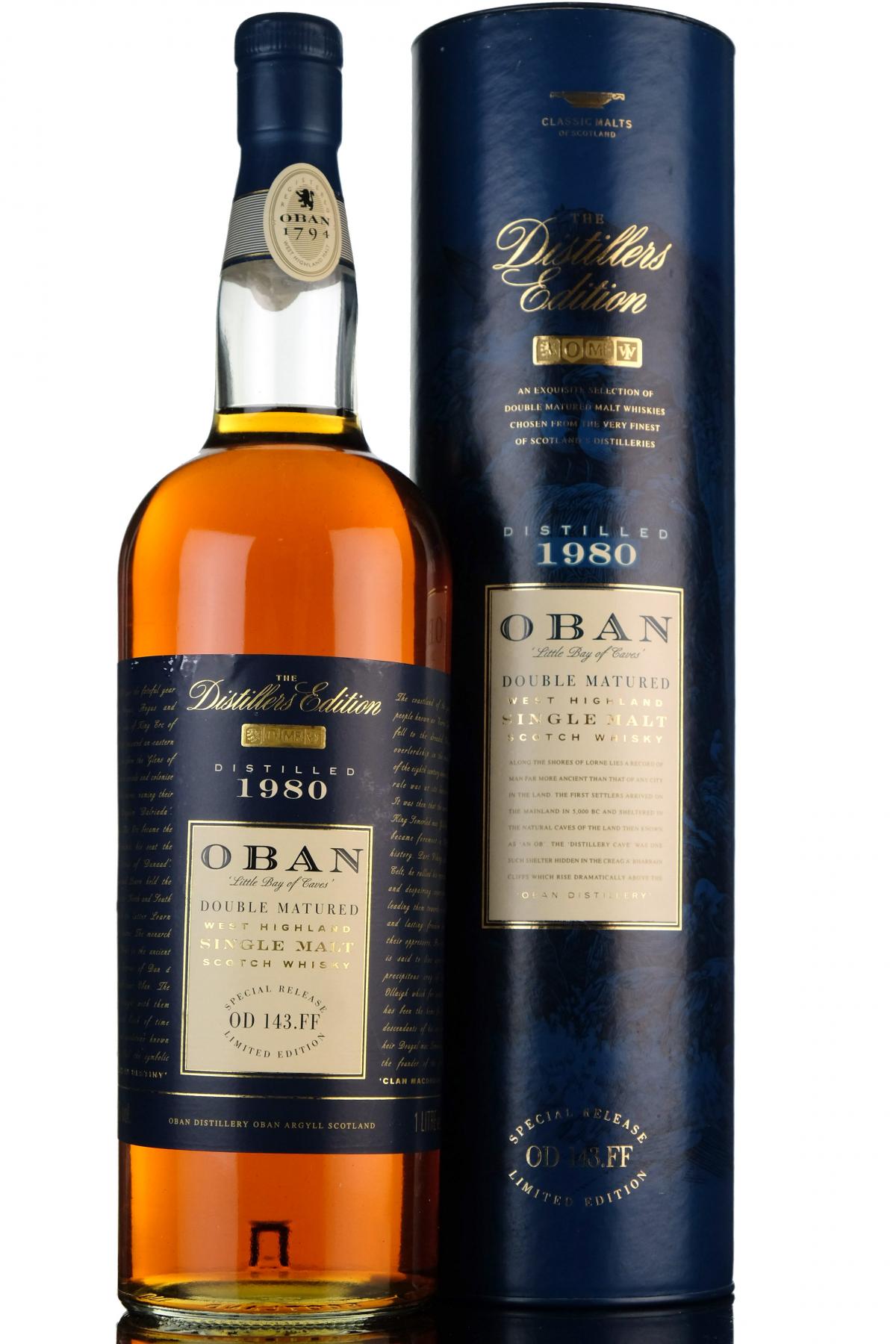 Oban 1980 - Distillers Edition - 1 Litre