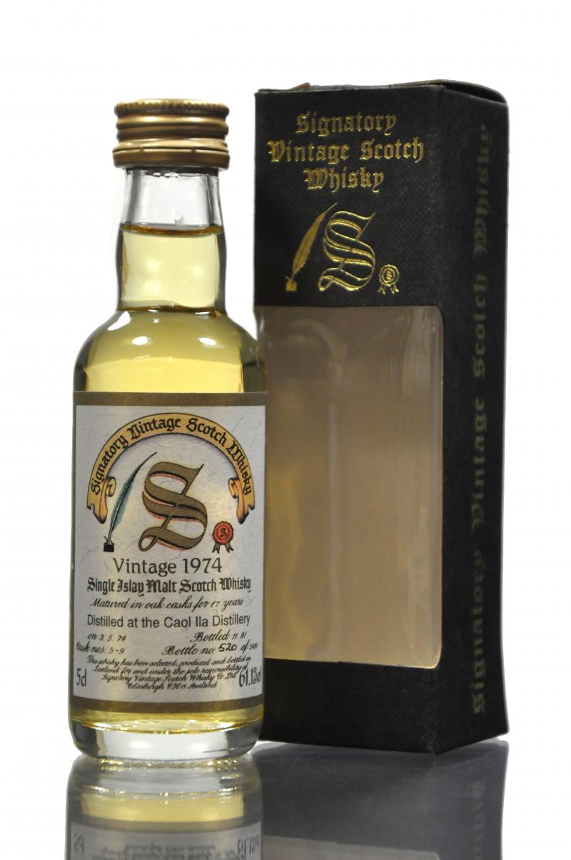Caol Ila 1974 - 17 Year Old - Signatory Vintage Miniature
