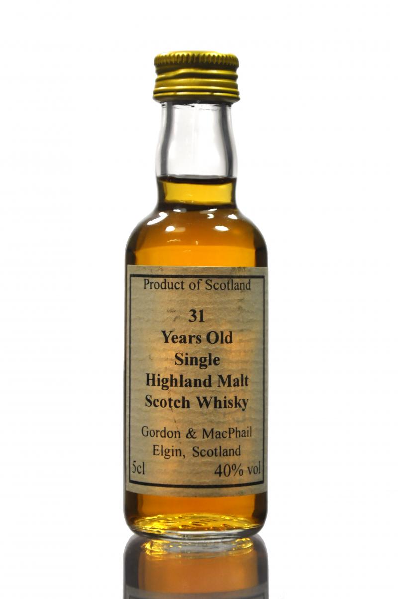 Gordon & MacPhail 31 Year Old Miniature