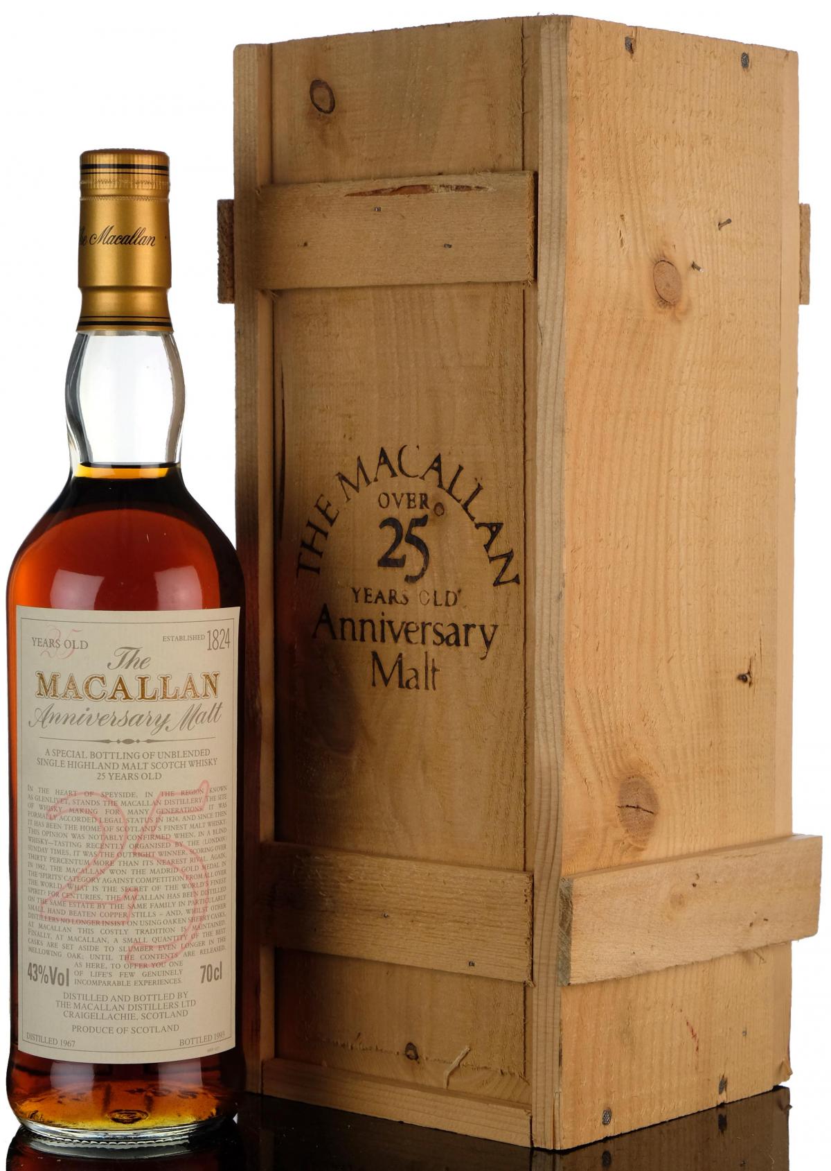 Macallan 1967-1993 - 25 Year Old Anniversary Malt