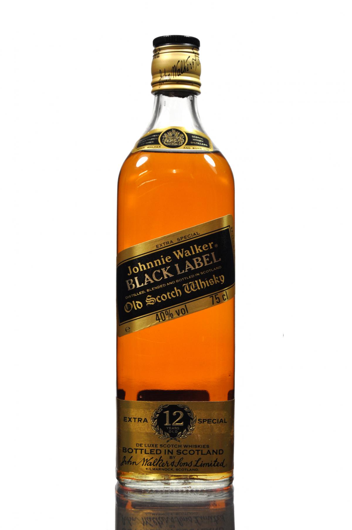 Johnnie Walker 12 Year Old - Black Label - 1980s