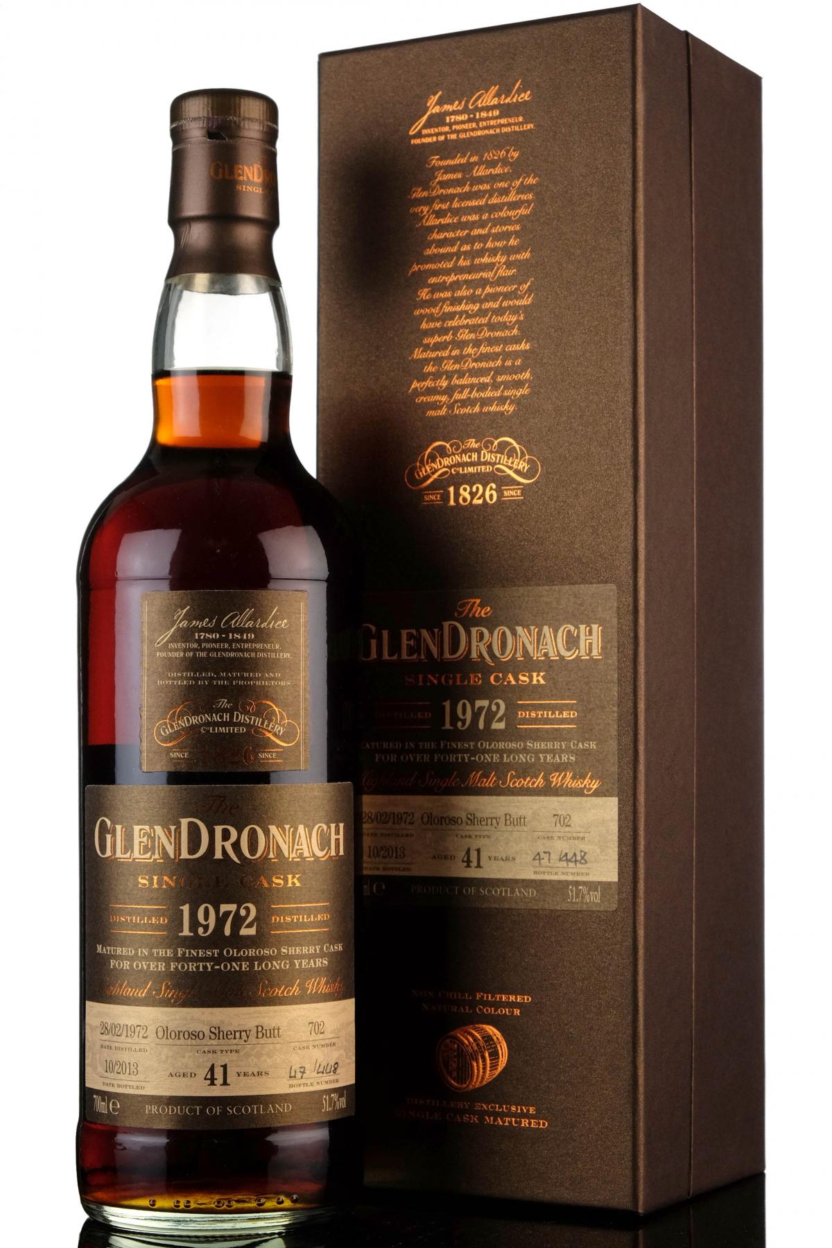 Glendronach 1972-2013 - 41 Year Old - Single Cask 702 - Batch 9