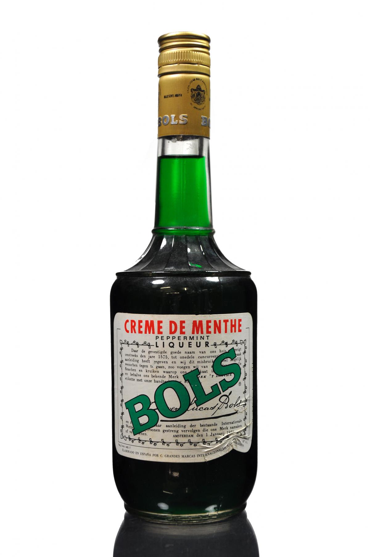 Bols Creme De Menthe Liqueur - 1970s