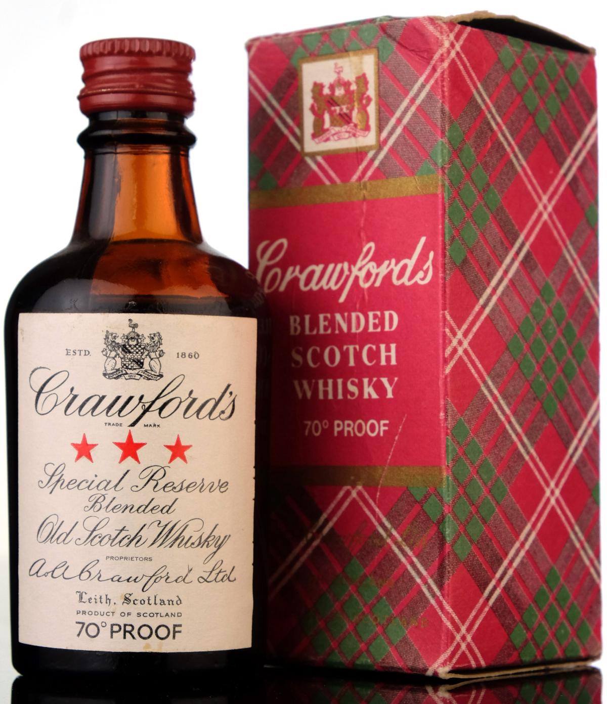 Crawfords 70 Proof Miniature