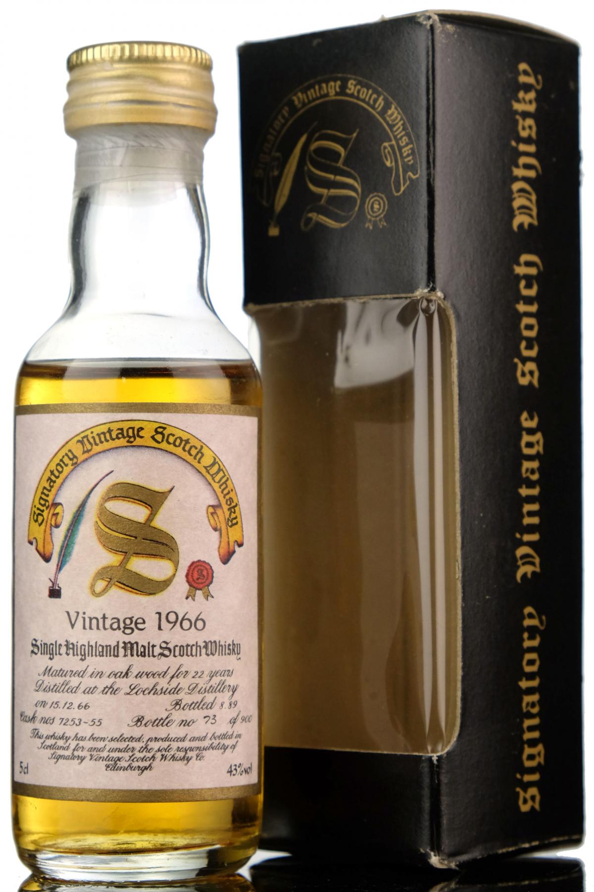 Lochside 1966-1989 - 22 Year Old - Signatory Vintage Miniature