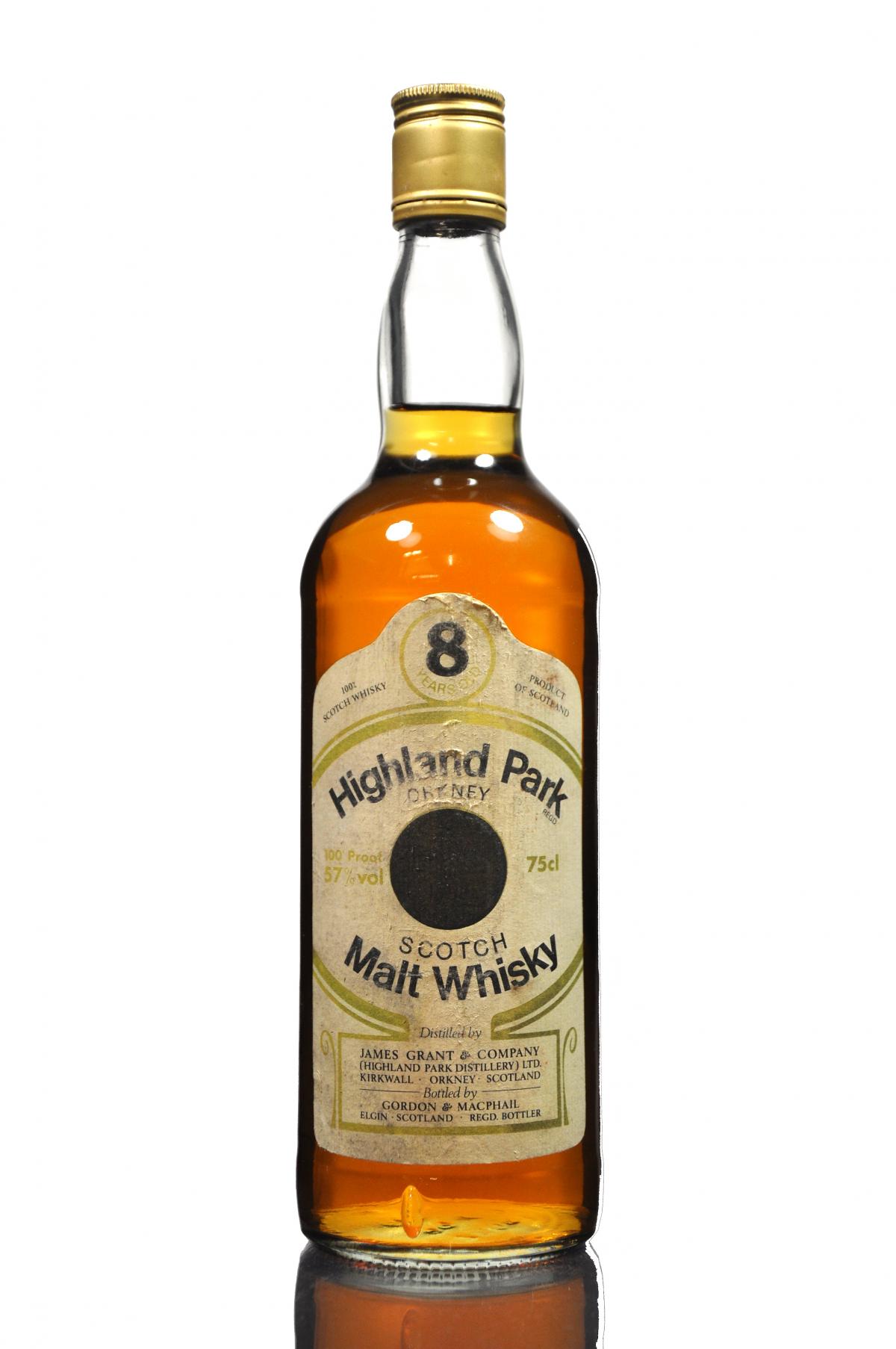 Highland Park 8 Year Old - Gordon & MacPhail - 1980s - 100 Proof
