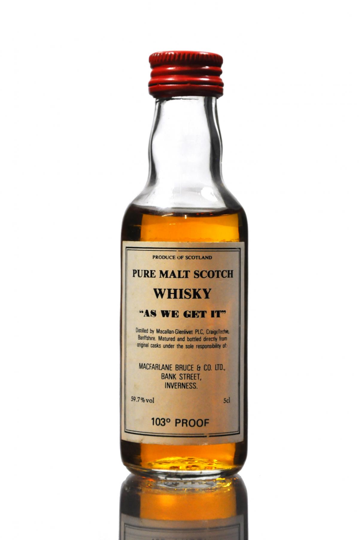 Macallan-Glenlivet As We Get It Miniature