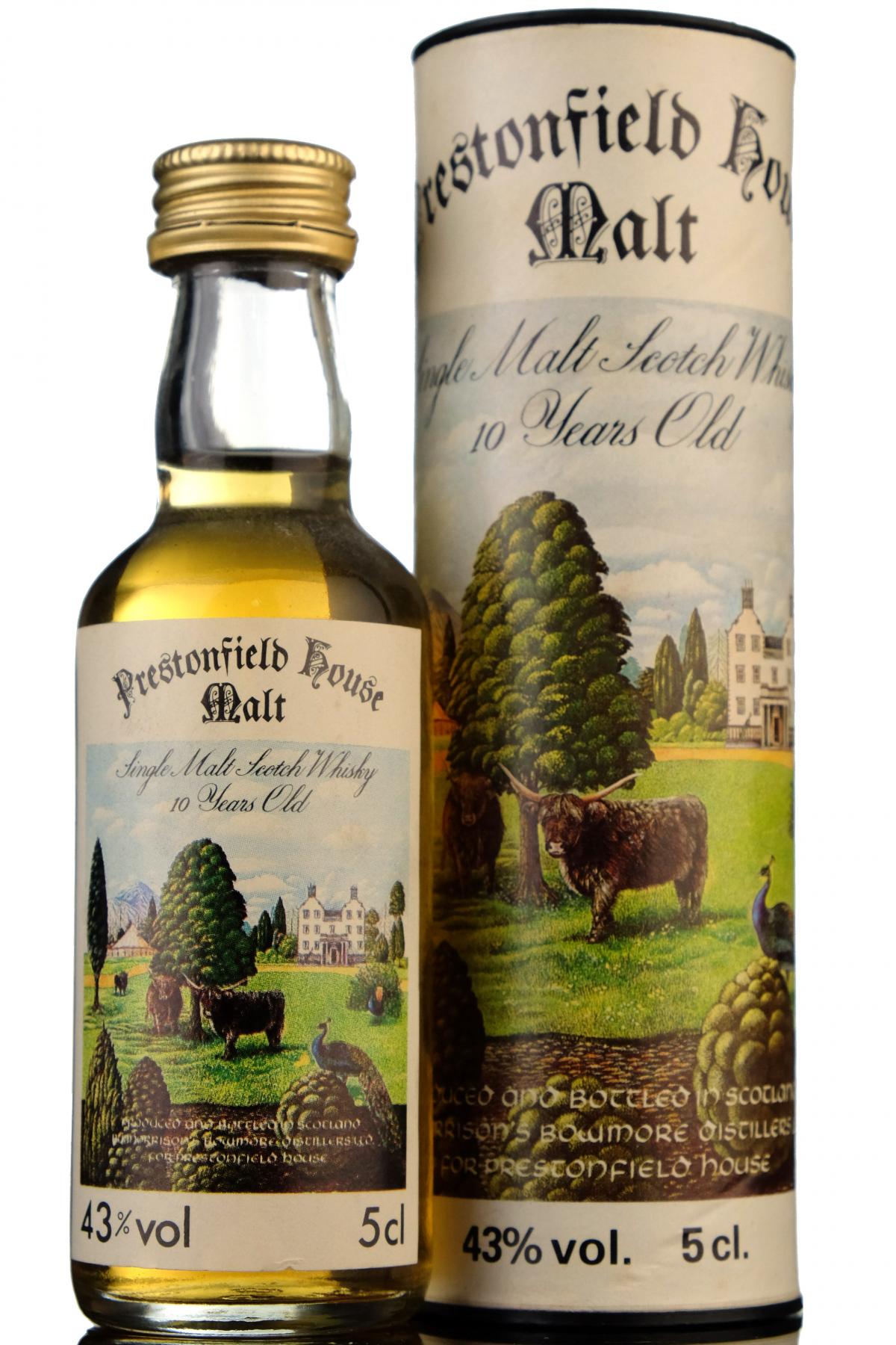 Bowmore 10 Year Old - Prestonfield House Malt - Miniature