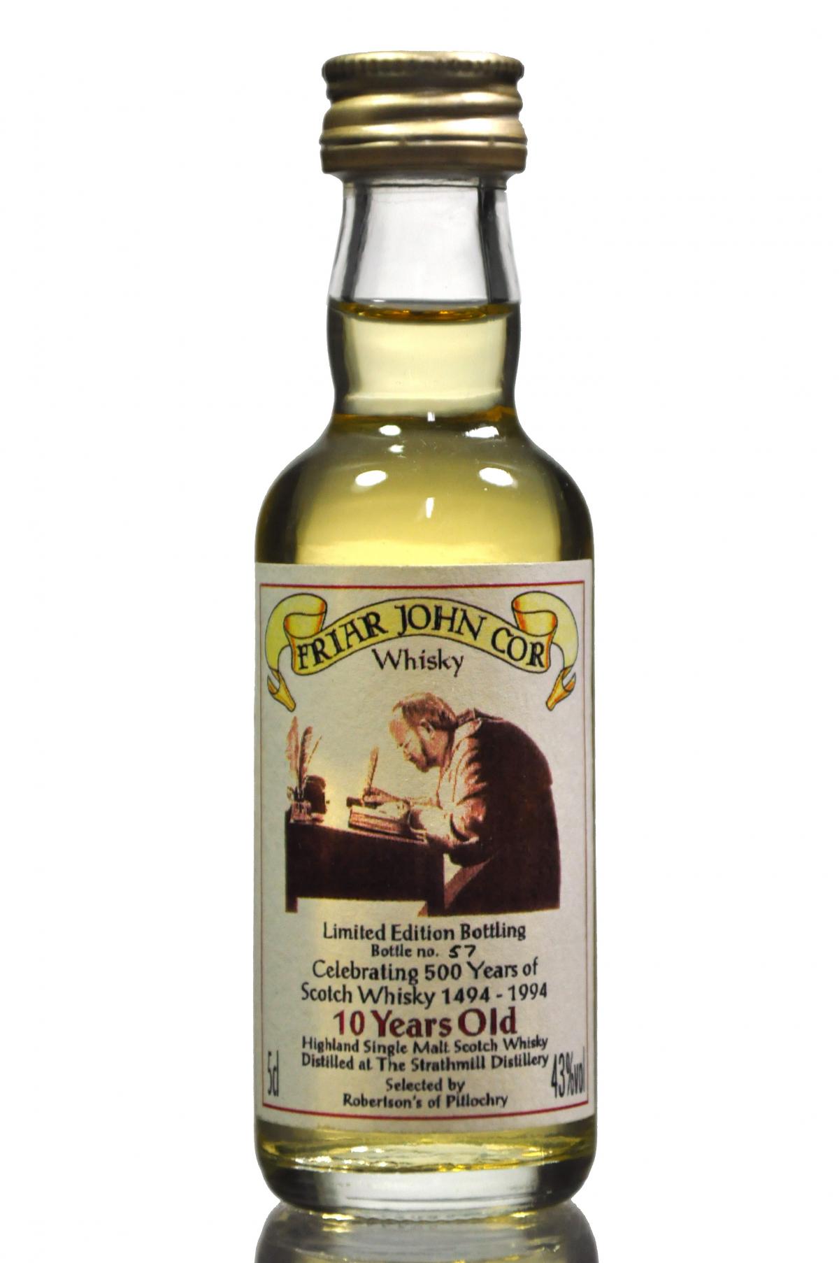 Strathmill 10 Year Old - Celebrating 500 Years Miniature