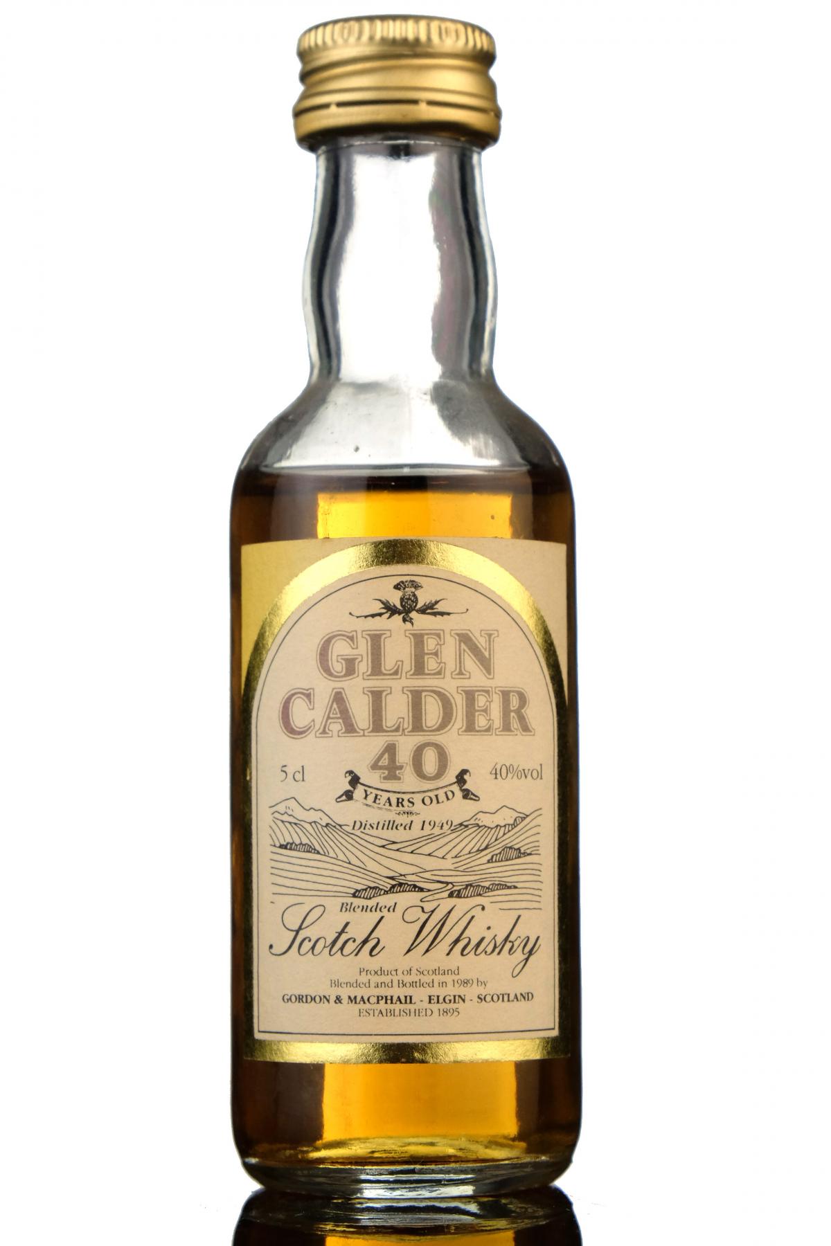 Glen Calder 40 Year Old - Gordon & MacPhail Miniature