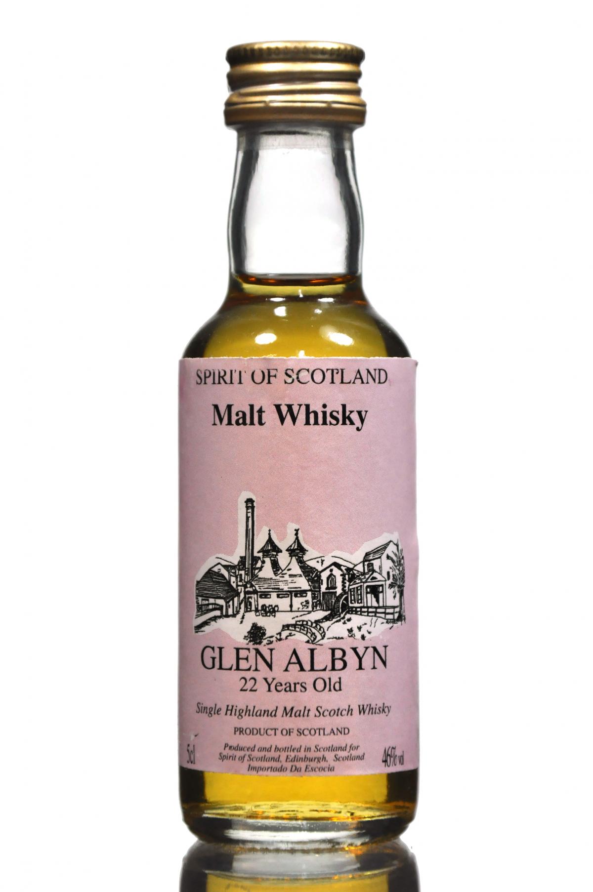 Glen Albyn 22 Year Old - Spirit Of Scotland Miniature