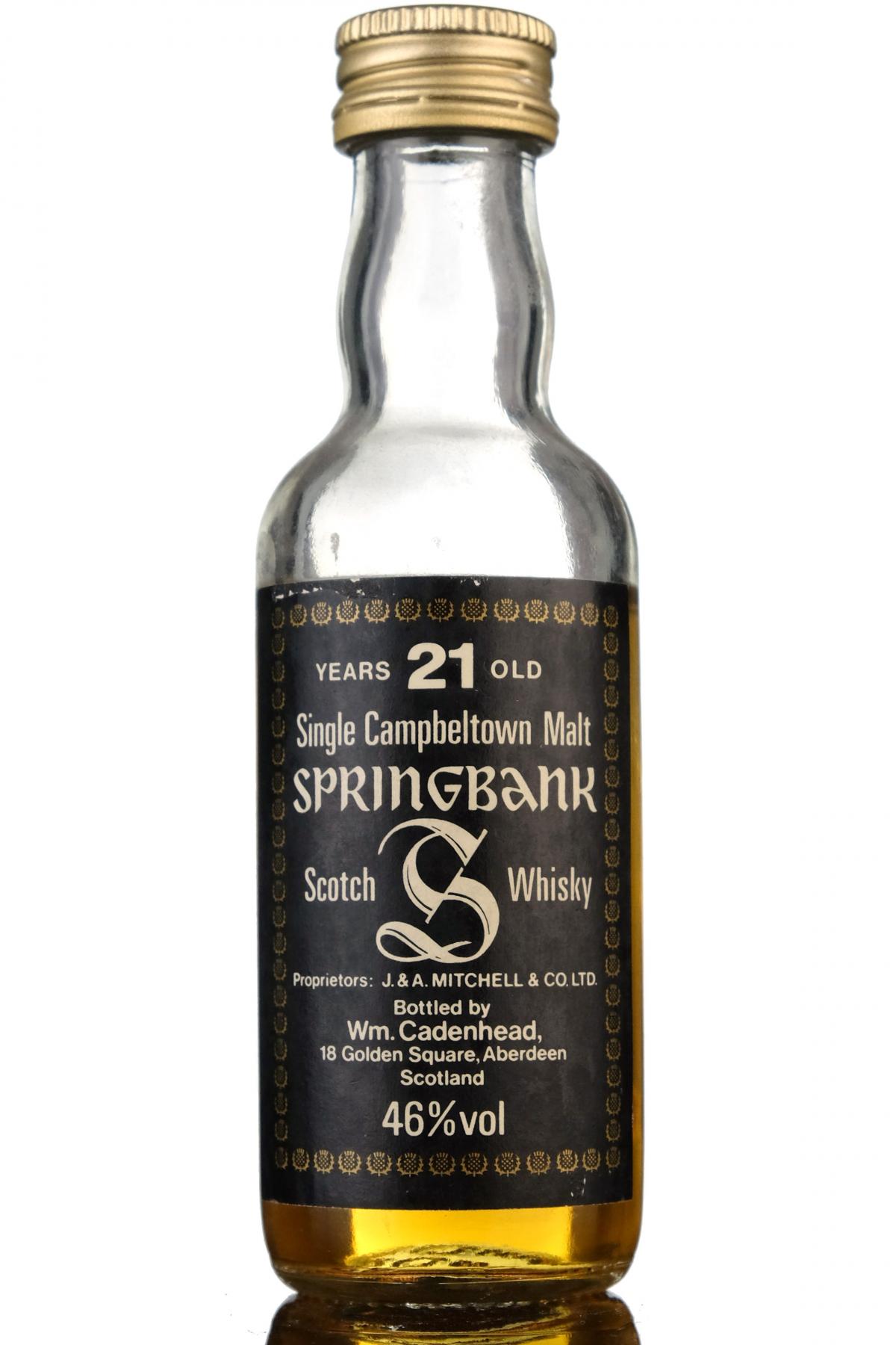 Springbank 21 Year Old - Cadenhead Miniature