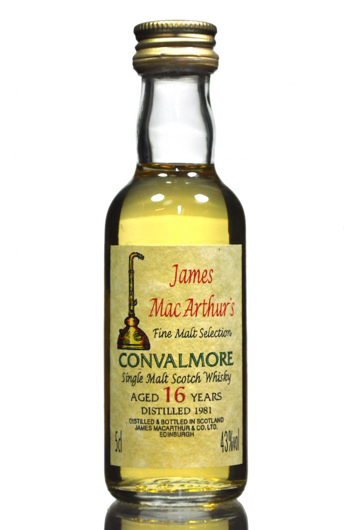 Convalmore 1981 - 16 Year Old - James MacArthurs Miniature