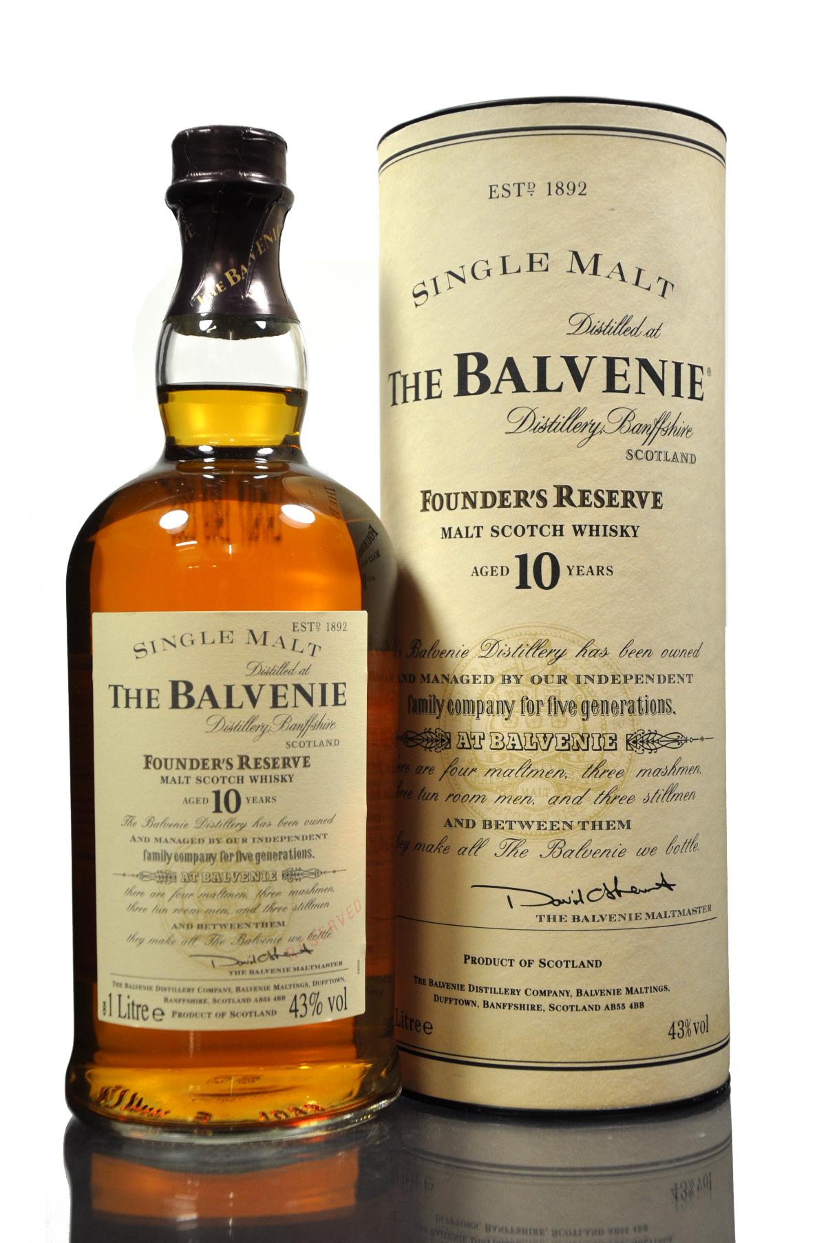 Balvenie 10 Year Old - Founders Reserve - Pre 2009 - 1 Litre
