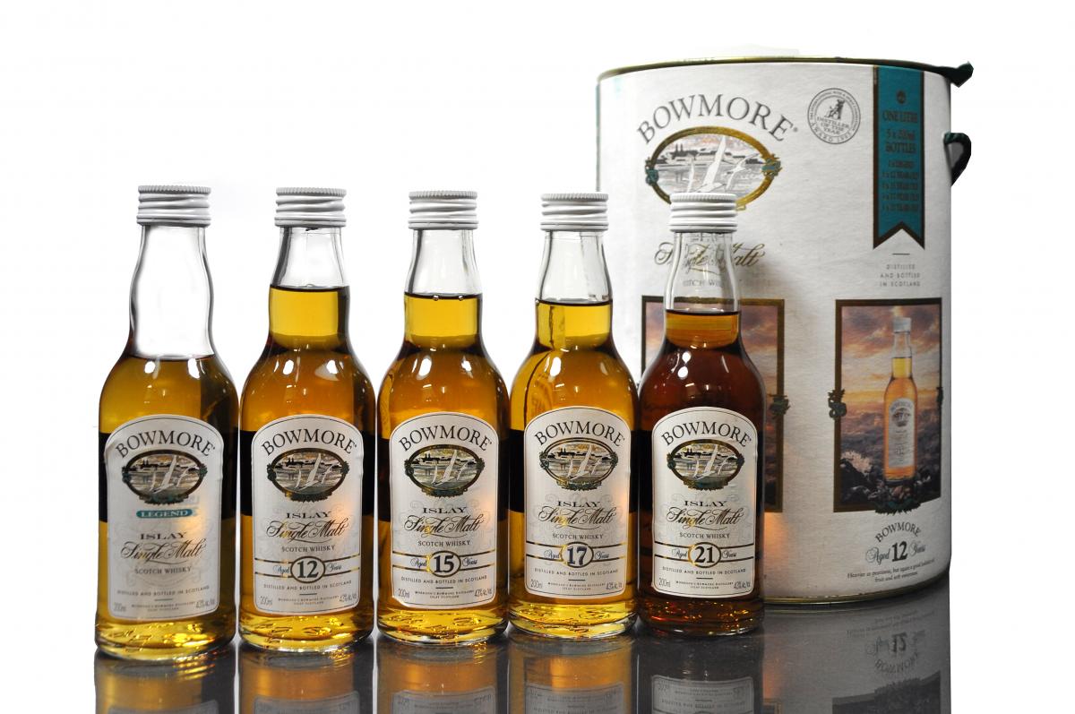 Bowmore Miniature Box Set - Legend - 12 - 17 - 21 Year Old