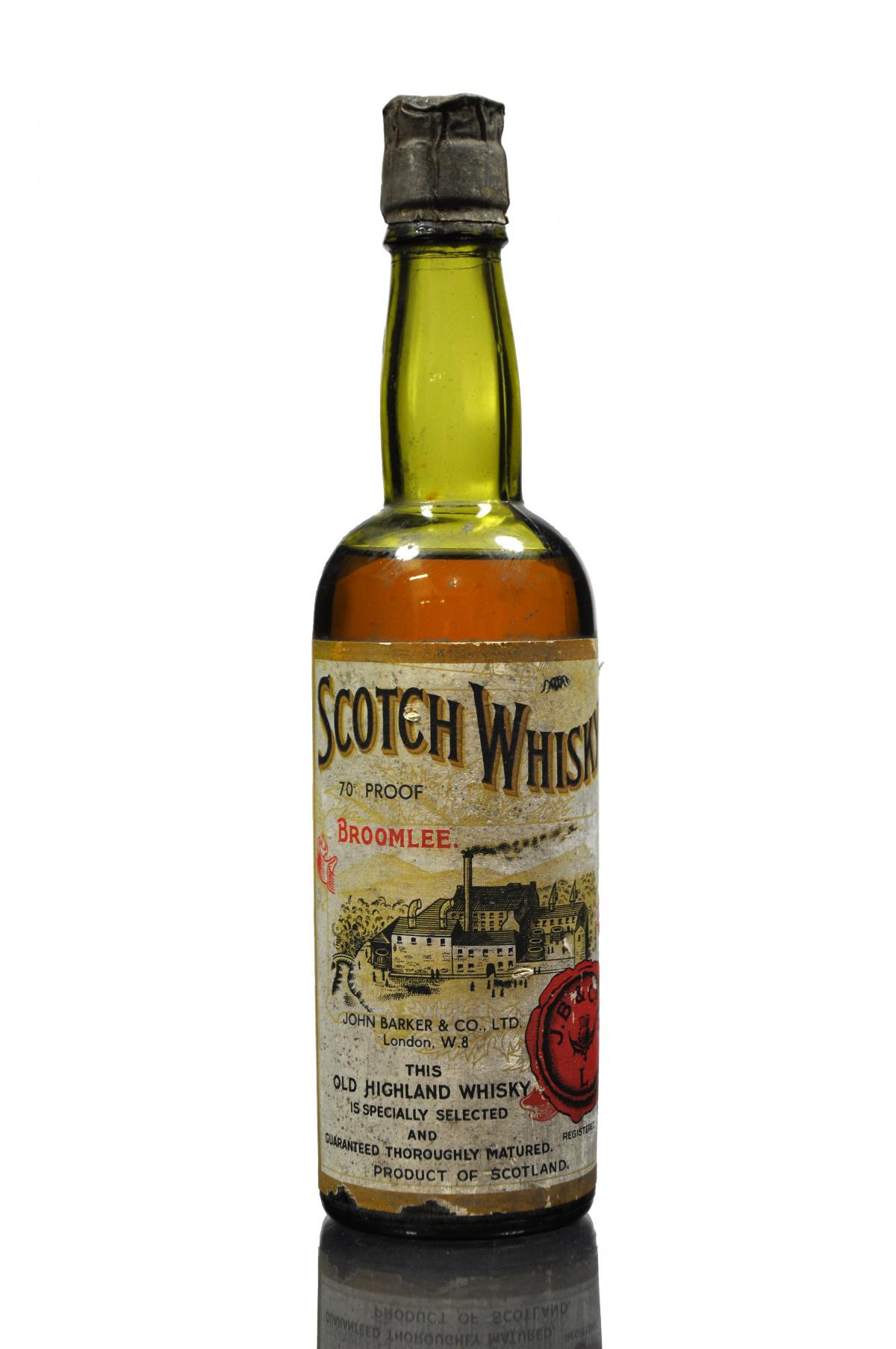 Broomlee - Old Highland Scotch Whisky - Bottled circa 1930s