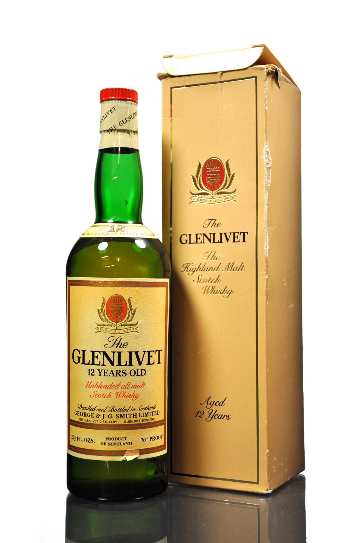 Glenlivet 12 Year Old - Unblended - 1970s