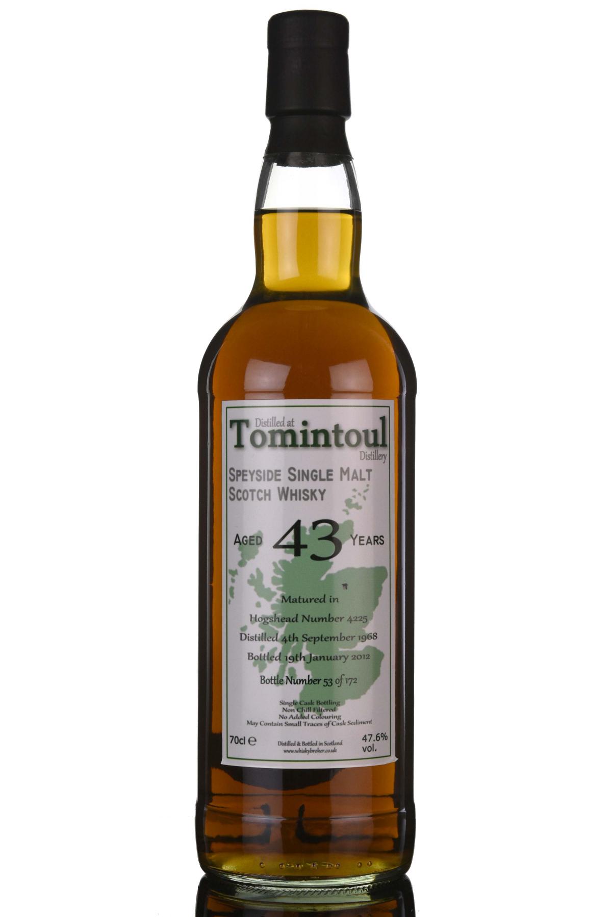 Tomintoul 1968 - 2012 43 Cask 4225