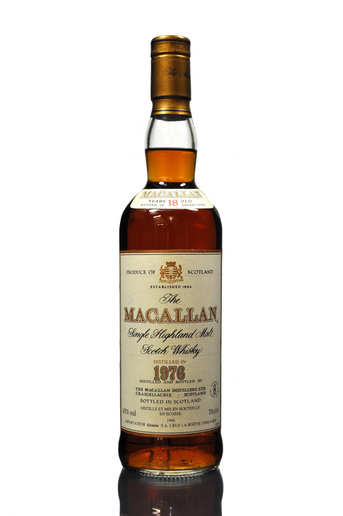 Macallan 1976-1994 - 18 Year Old - Sherry Cask