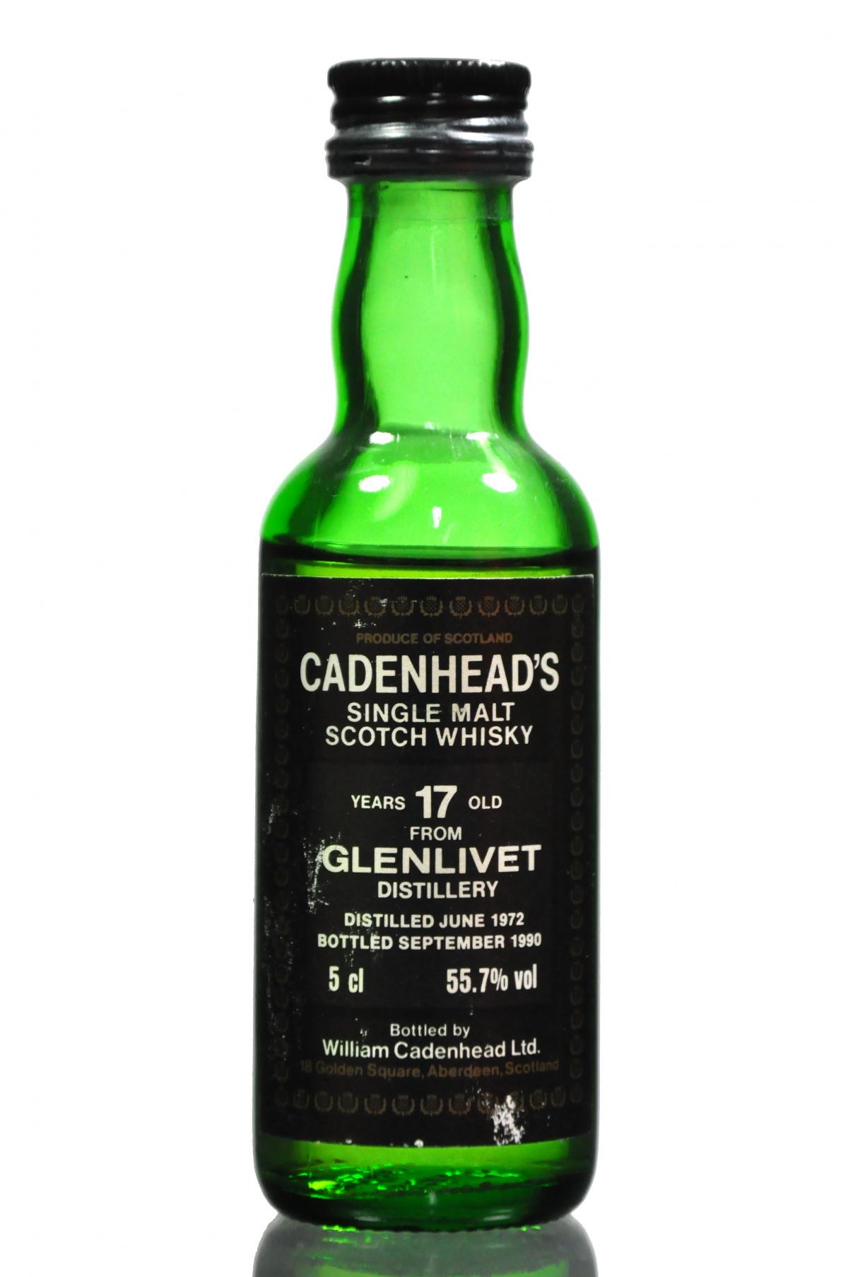 Glenlivet 1972-1990 - 17 Year Old - Cadenhead Miniature