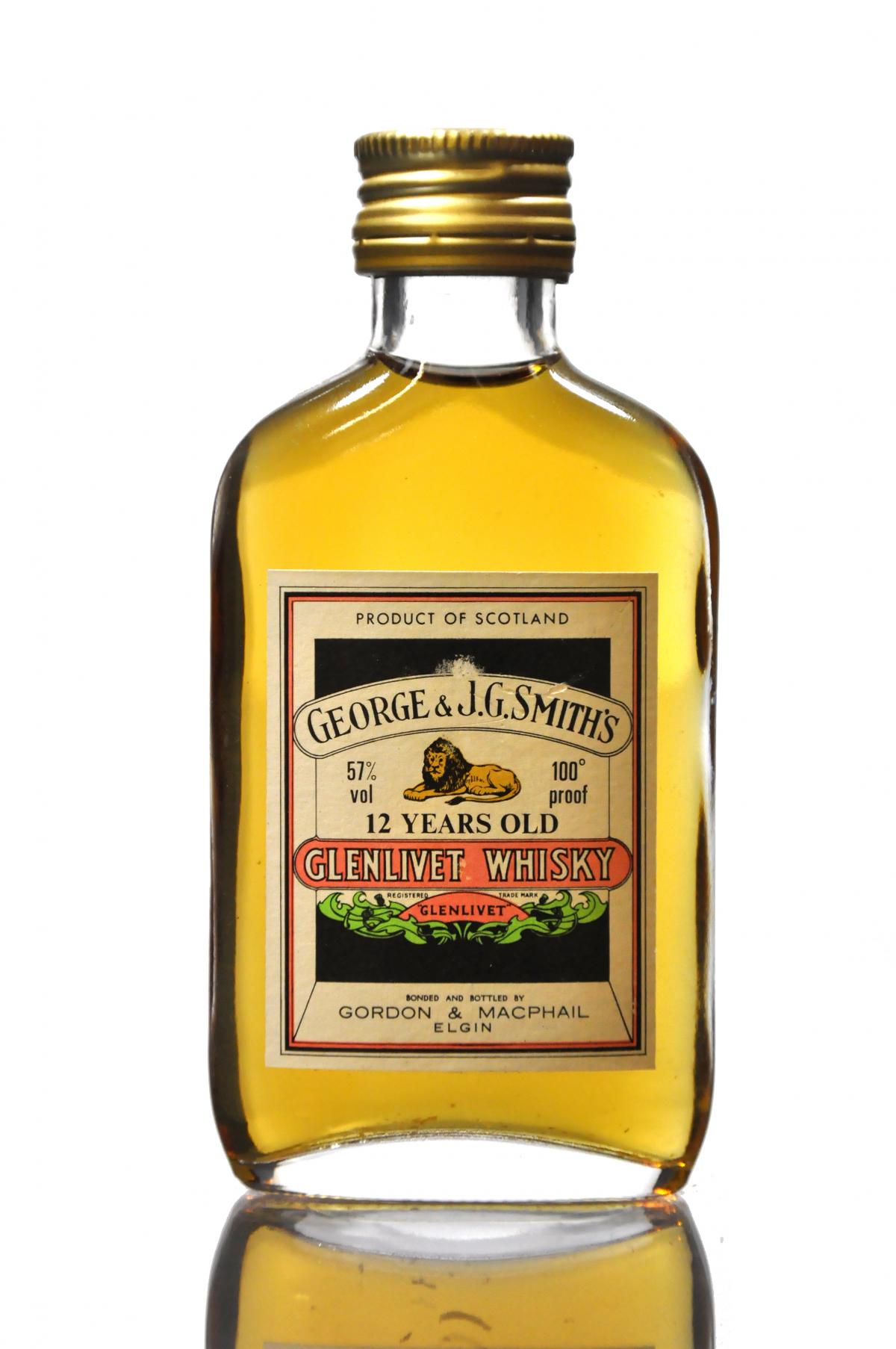 Glenlivet 12 Year Old - 100 Proof Gordon & MacPhail Miniature