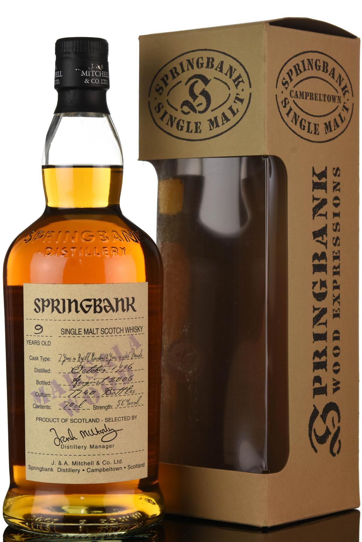 Springbank 1996-2006 - Marsala Wood