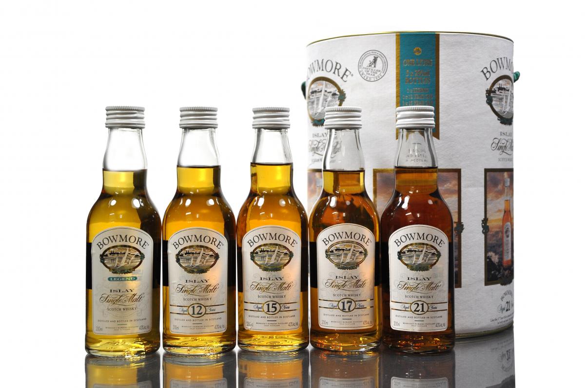 Bowmore Miniature Box Set - Legend - 12 - 17 - 21 Year Old