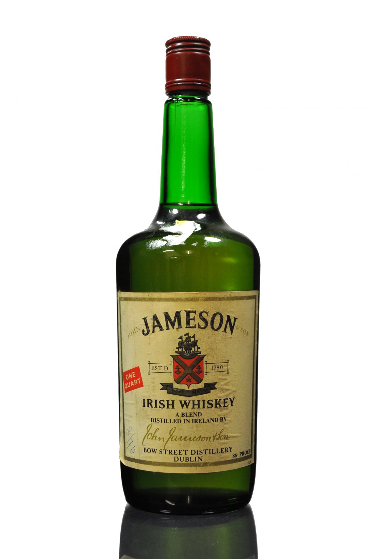 Jameson Irish Whiskey - Bow Street Distillery - 1970s
