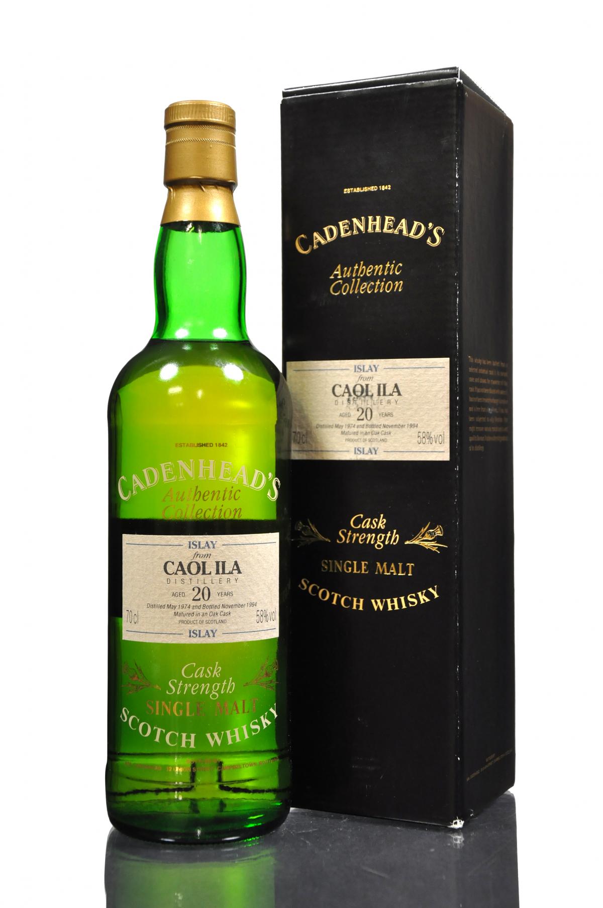 Caol Ila 1974-1994 - 20 Year Old - Cadenhead Authentic Collection