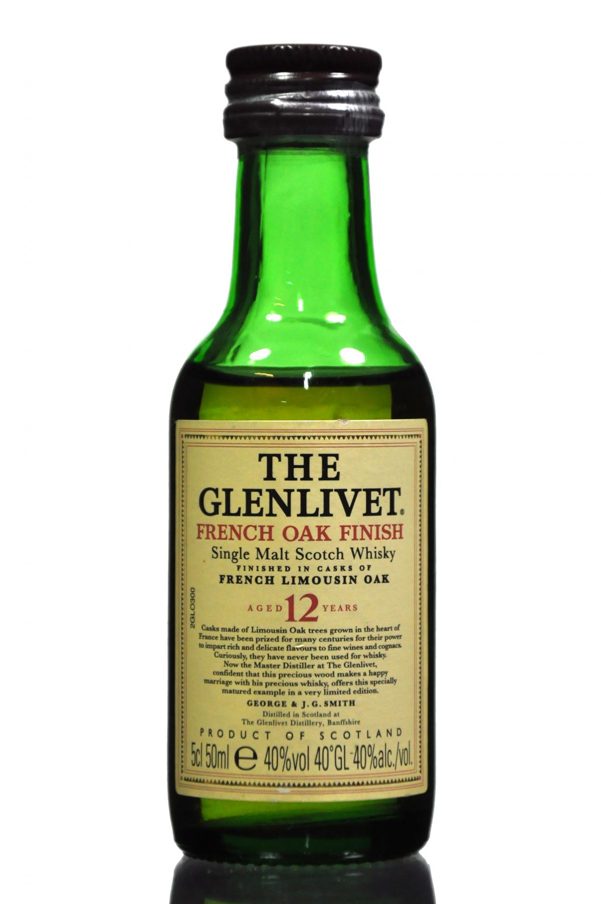 Glenlivet 12 Year Old - French Oak Finish Miniature