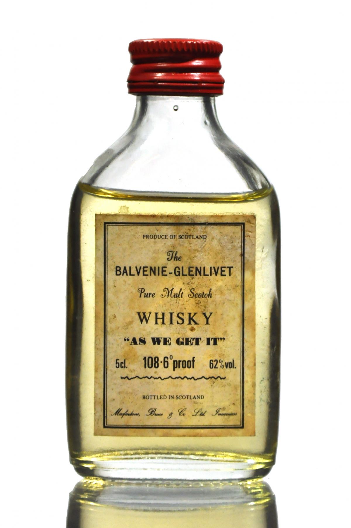 Balvenie-Glenlivet As We Get It - 108.6 Proof Miniature