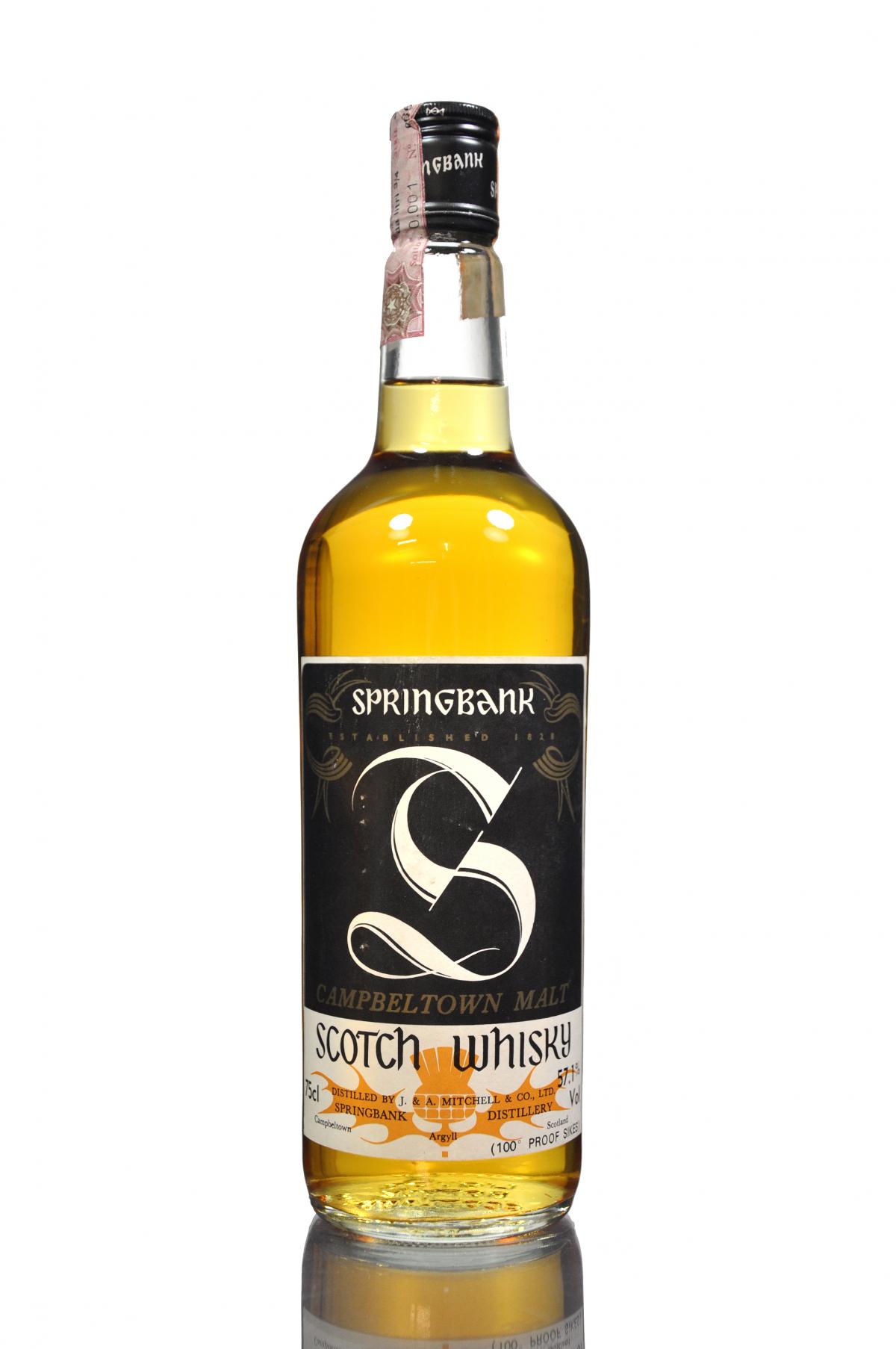 Springbank 100 Proof - Late 1970s