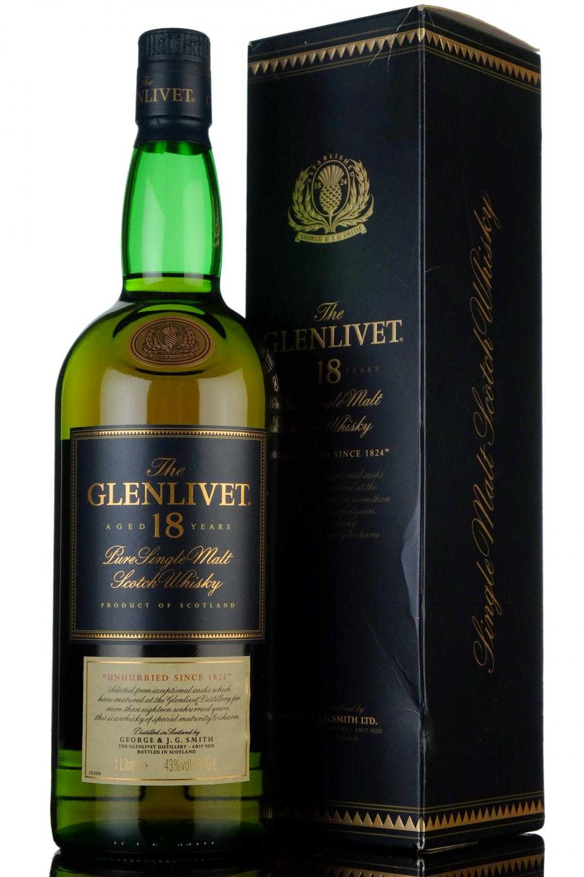Glenlivet 18 Year Old - Circa 2000 - 1 Litre