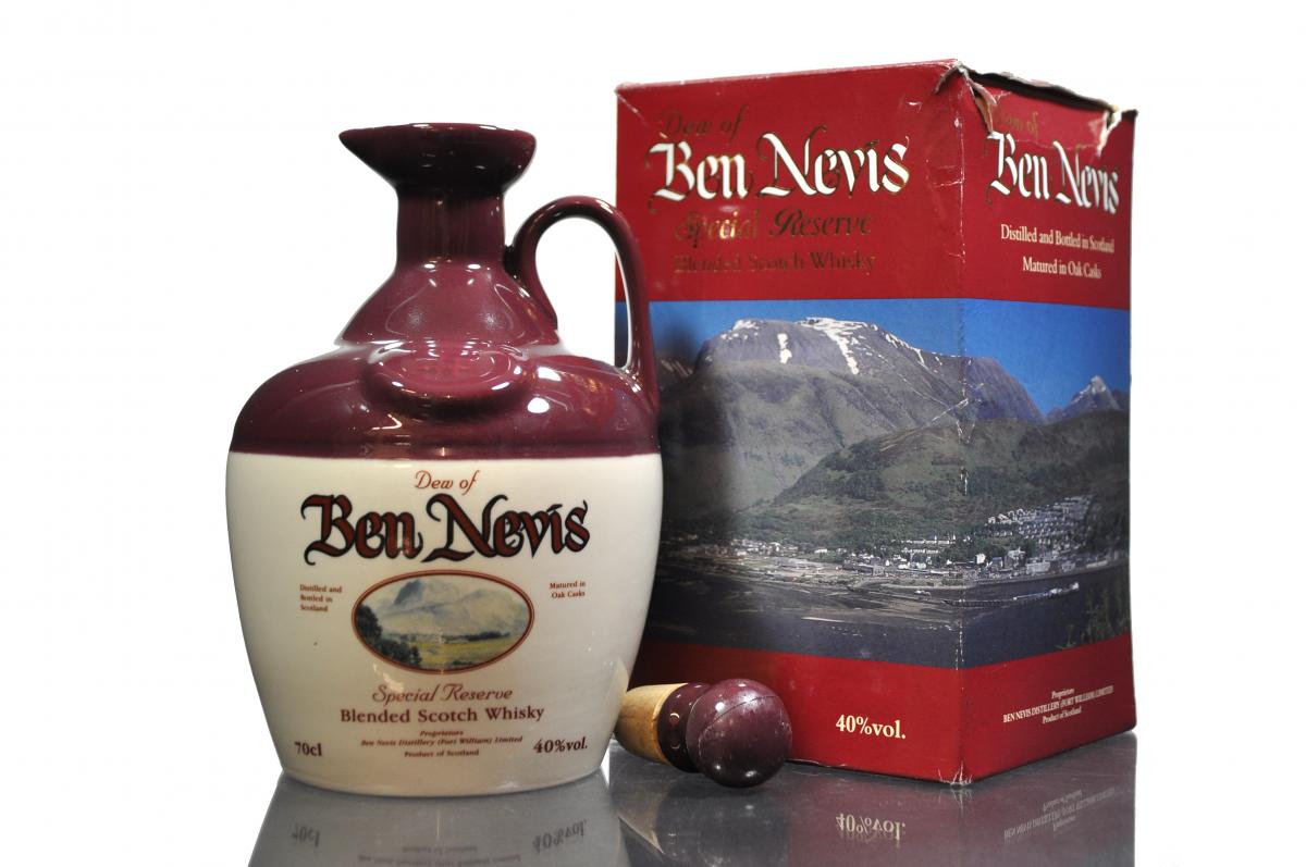 Dew of Ben Nevis - Burgundy Ceramic Decanter